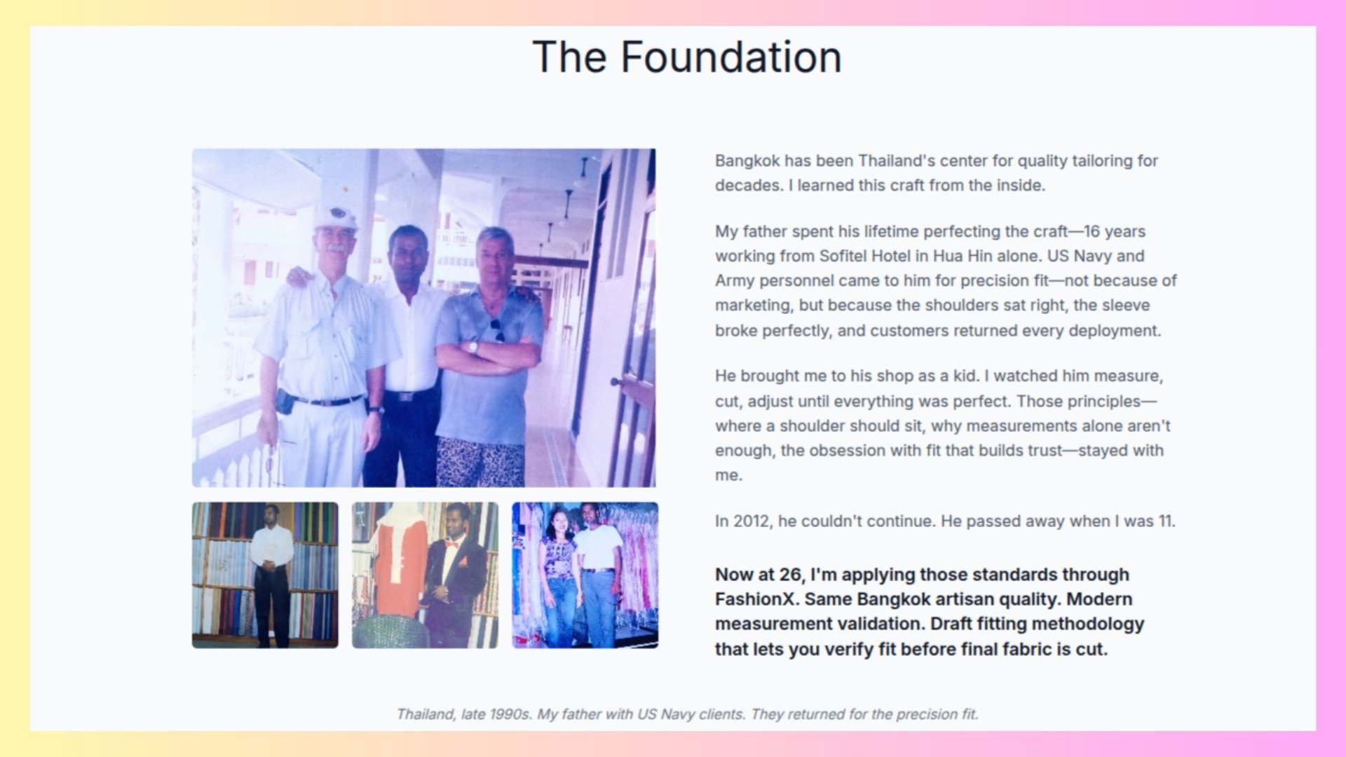 Why Bangkok? The Art of Thai Tailoring Meets Italian Fabric