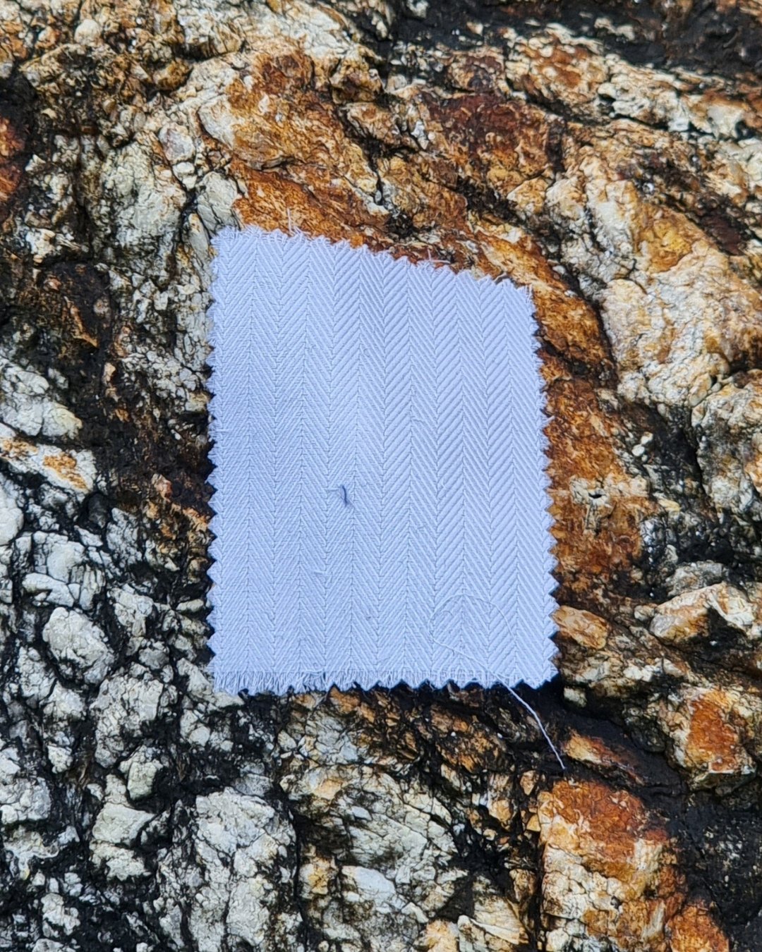 White Herringbone Italian Cotton Shirt - Additional view 3