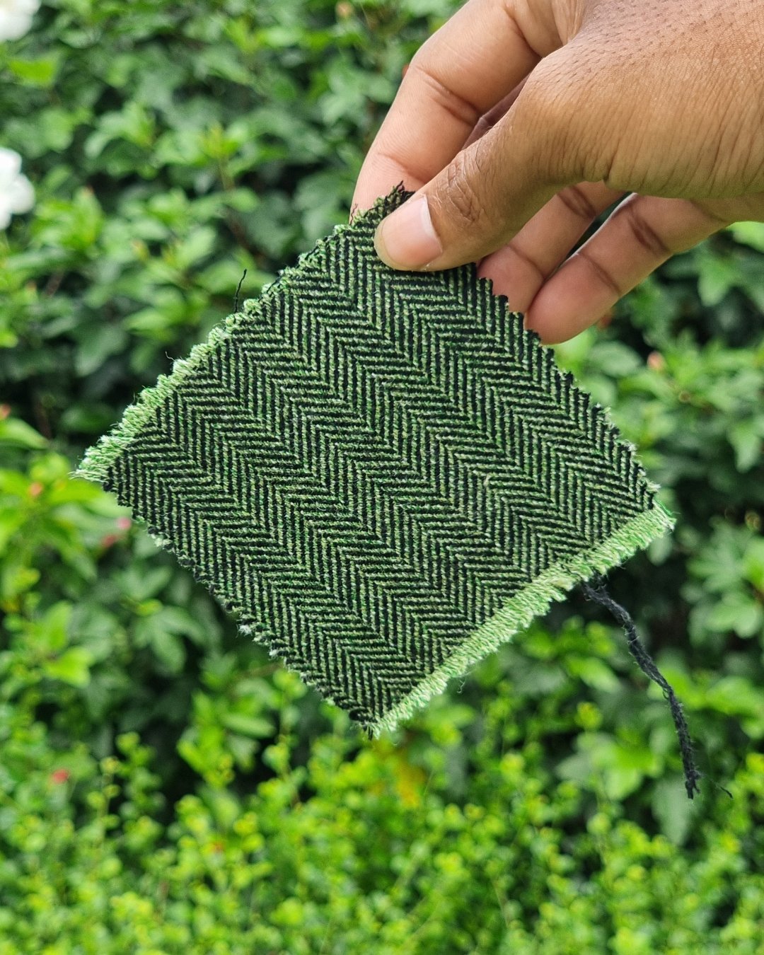 Green Herringbone Tweed Blazer - Additional view 3