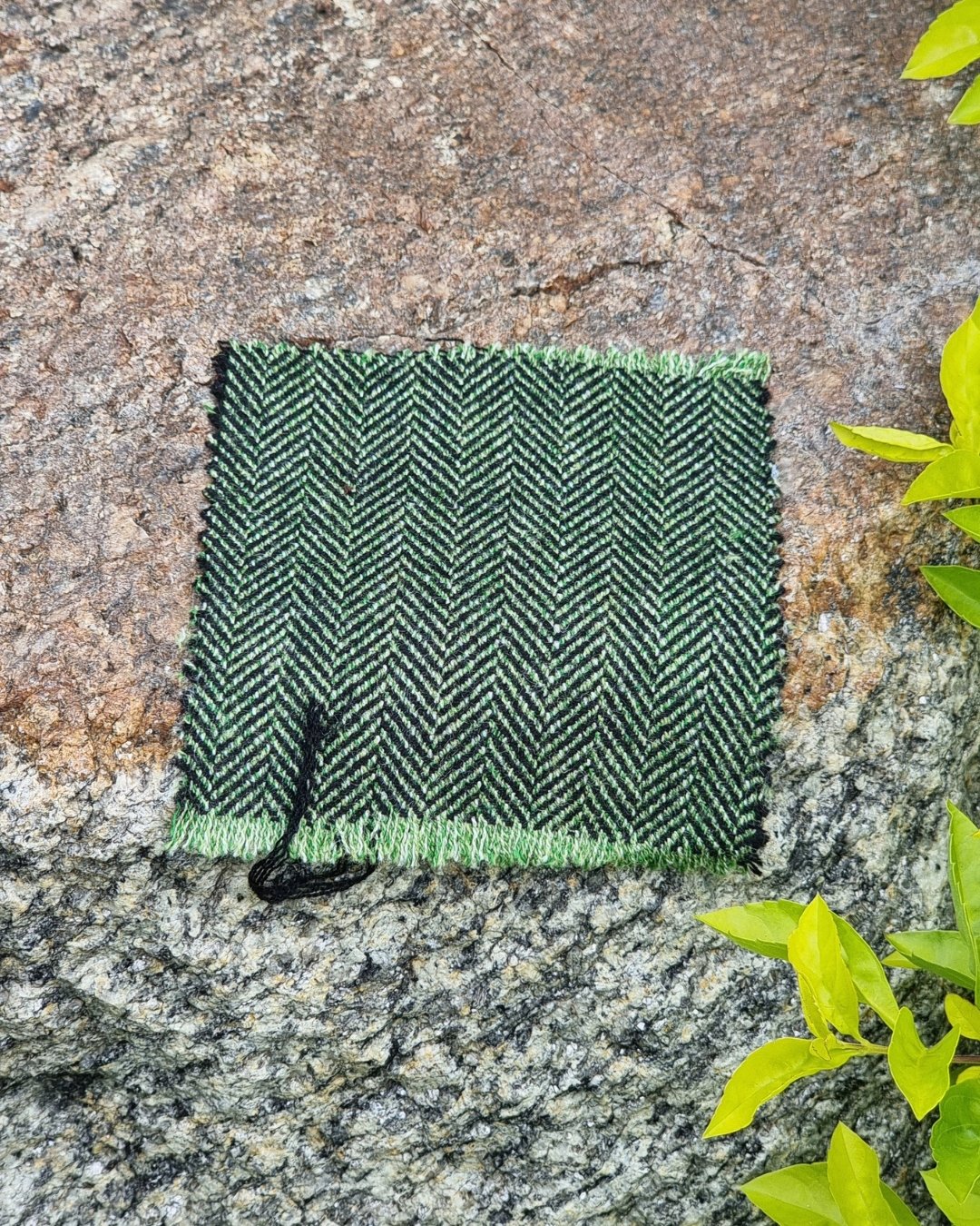 Green Herringbone Tweed Blazer - Additional view 1