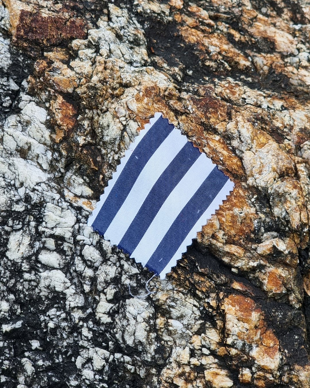 Navy & White Stripe Italian Cotton Shirt - Additional view 4