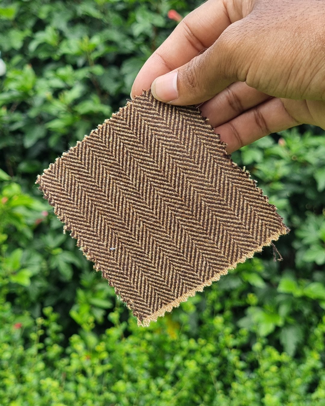 Brown Herringbone Tweed Blazer - Additional view 3