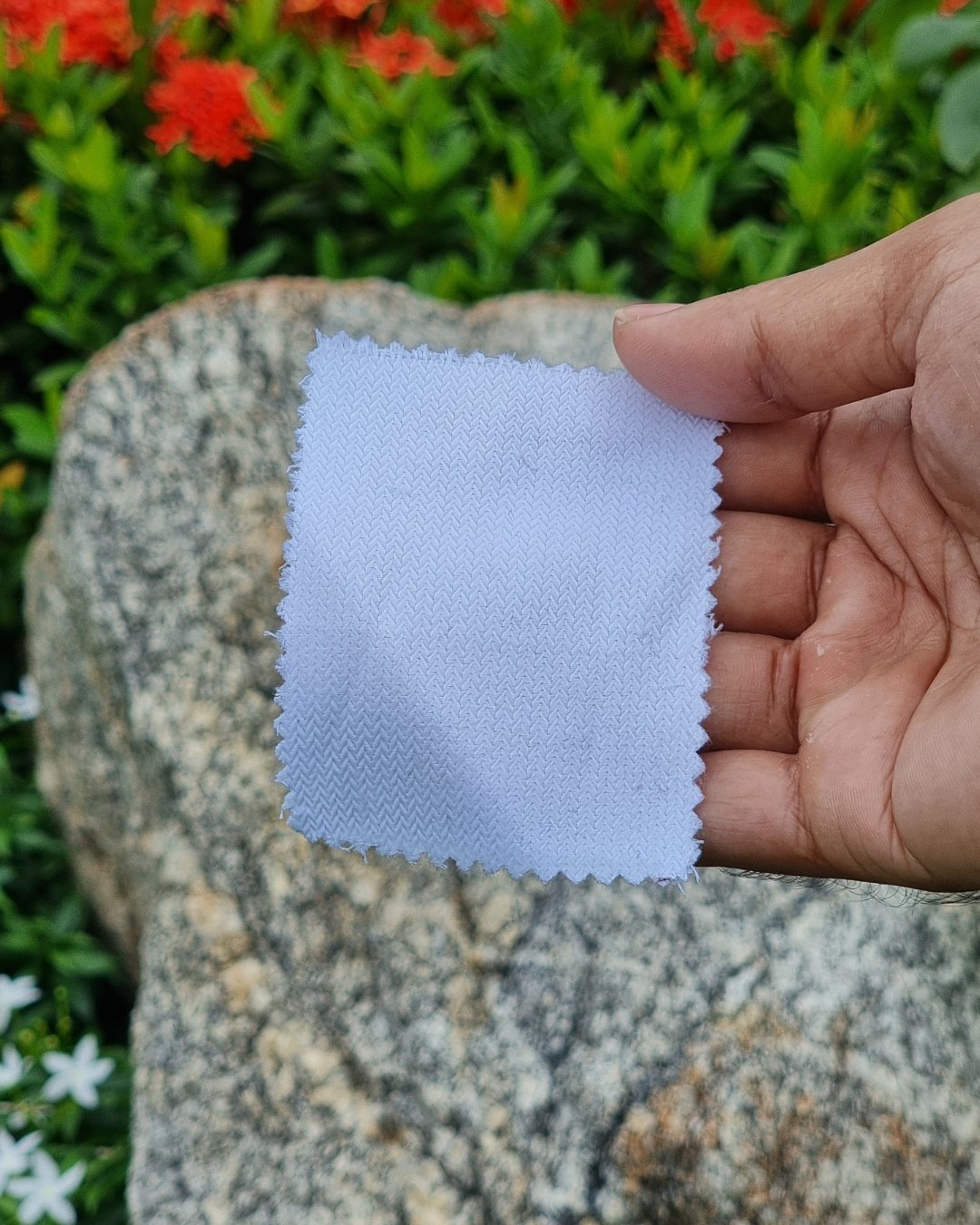 White Textured Italian Cotton Shirt - Additional view 3