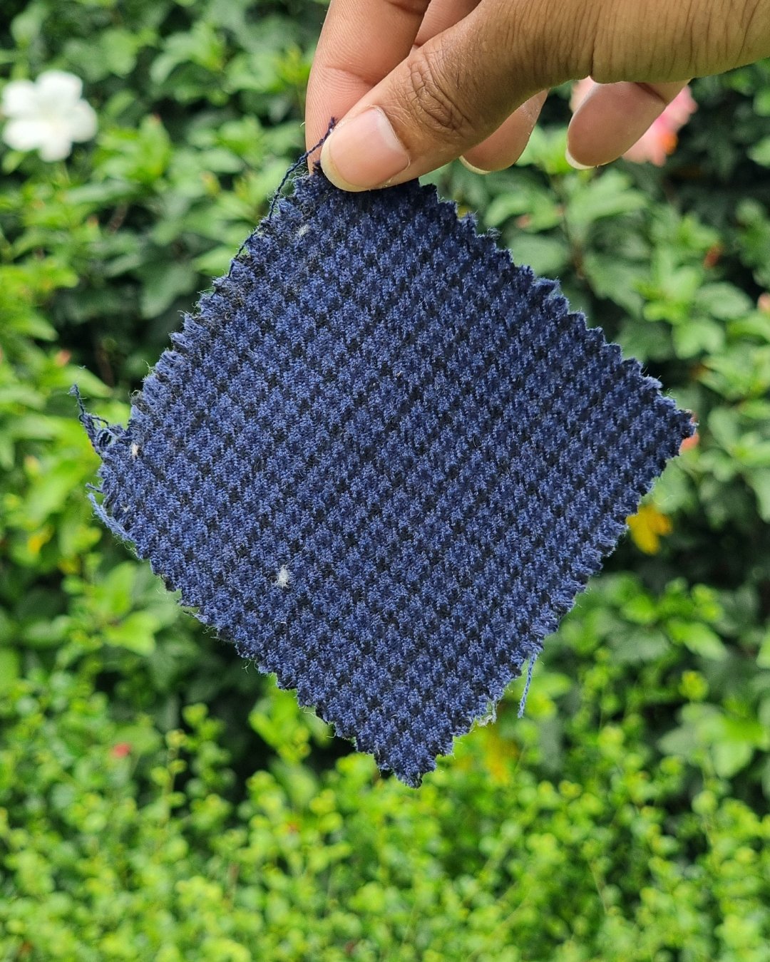 Navy Houndstooth Tweed Blazer - Additional view 2