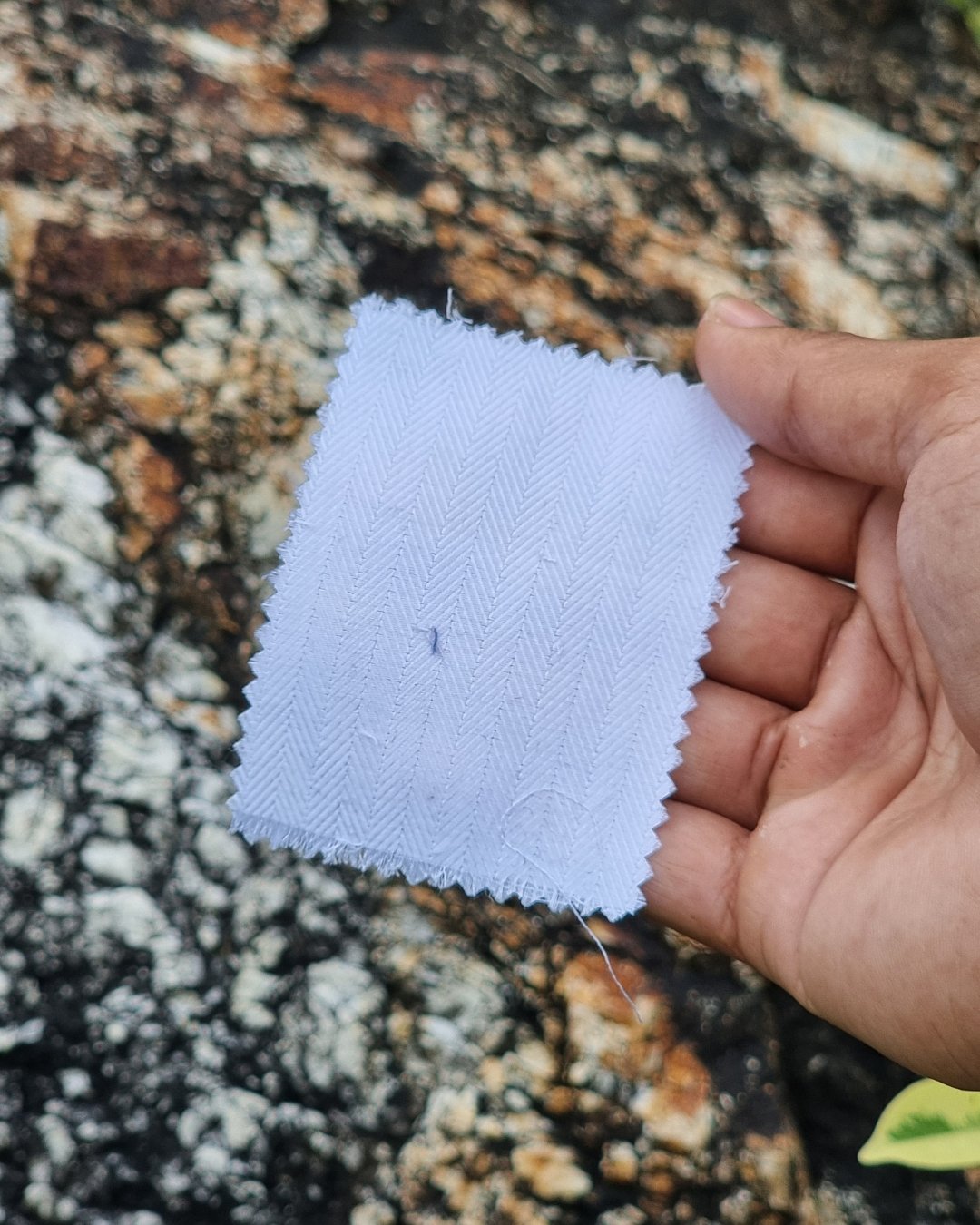 White Herringbone Italian Cotton Shirt - Additional view 1