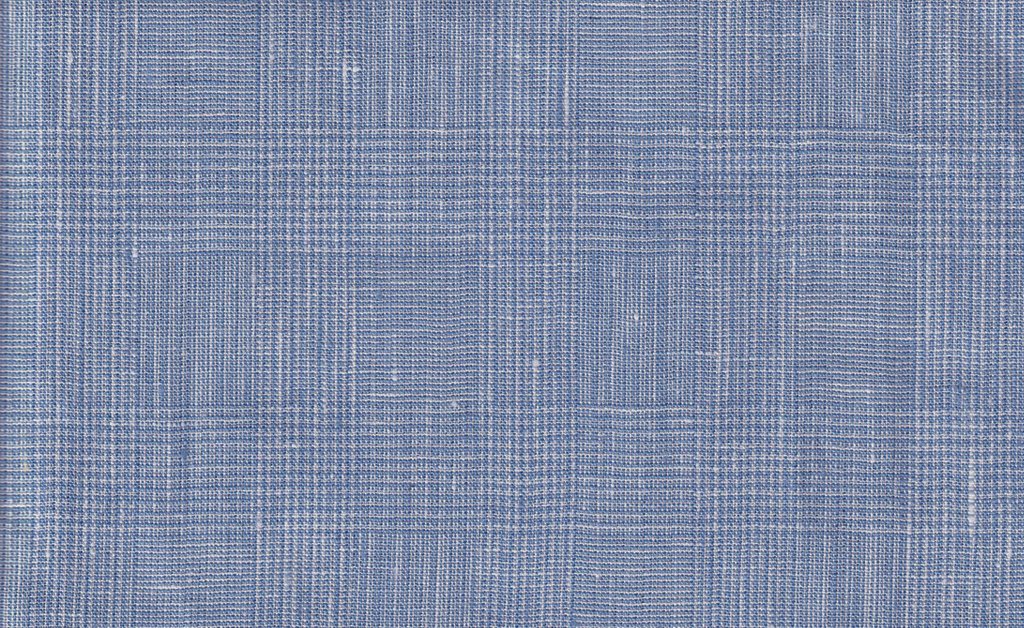 Light Sky Blue Check Linen Suit - Additional view 4