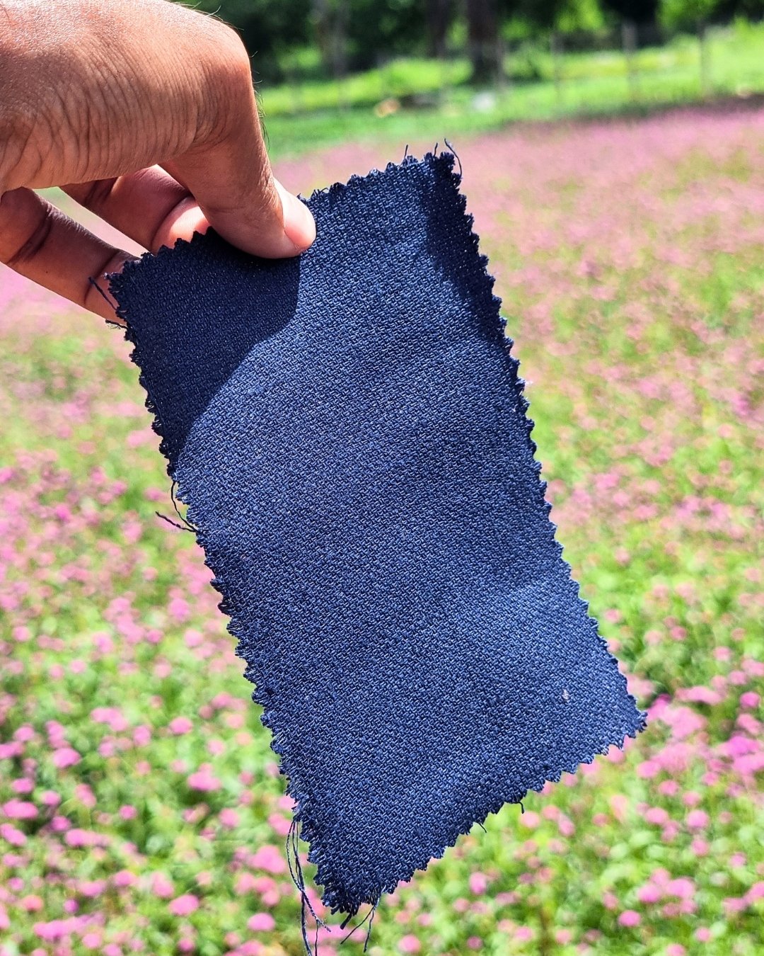 Dark Blue Linen Trousers - Additional view 2