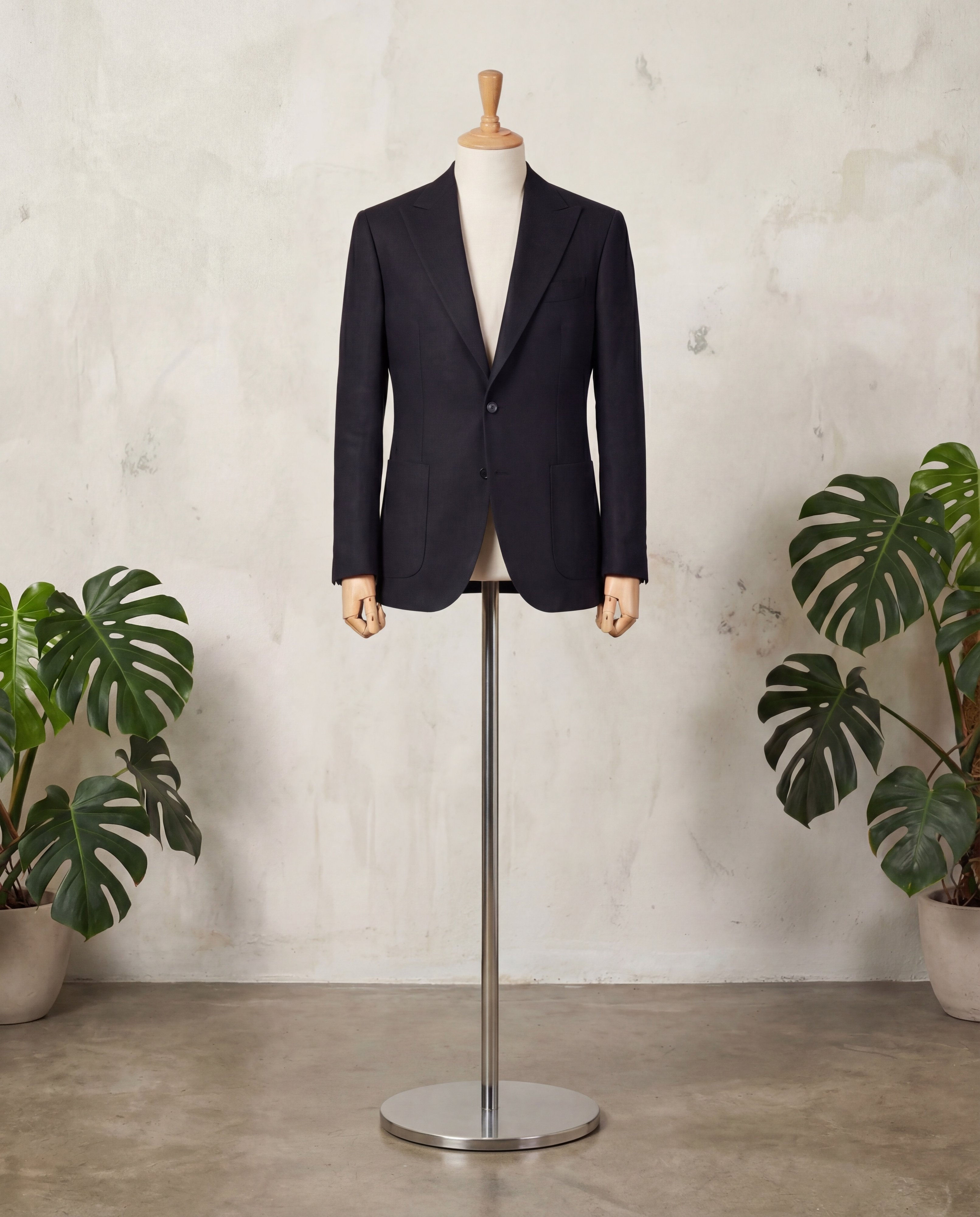 Deep Black Linen Suit - Additional view 1