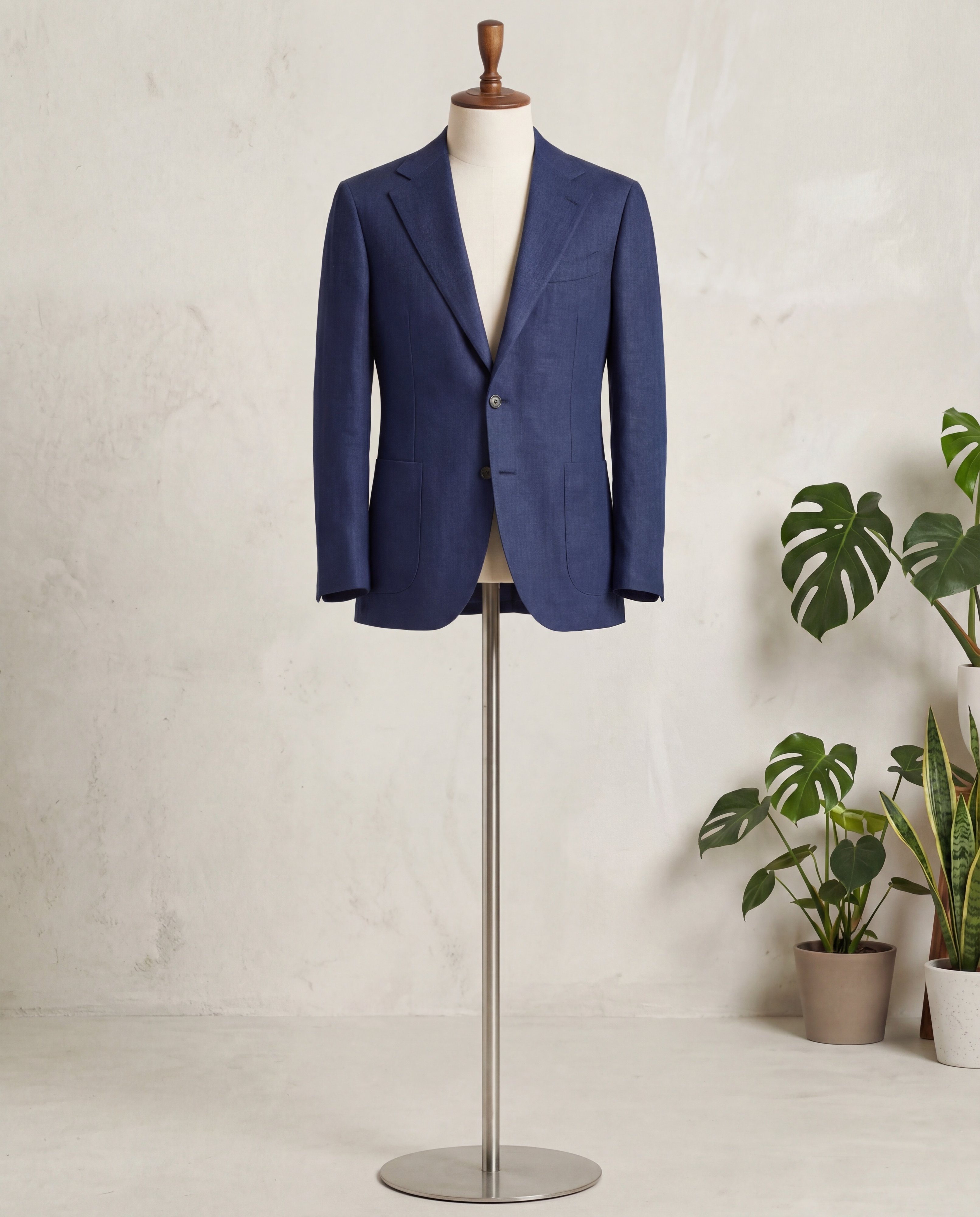 Dark Blue Linen Suit - Additional view 3