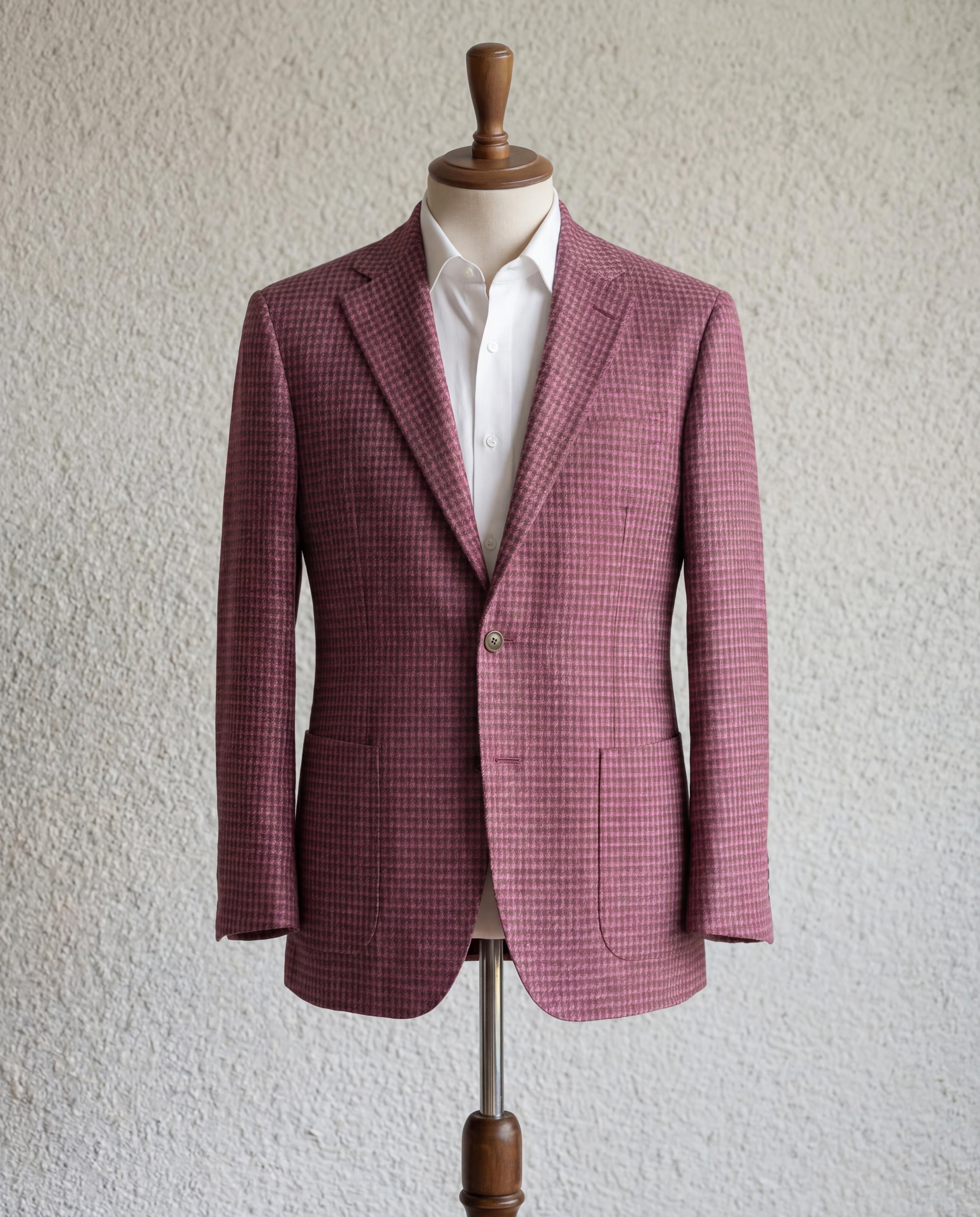 Deep Burgundy Linen Suit - Additional view 1