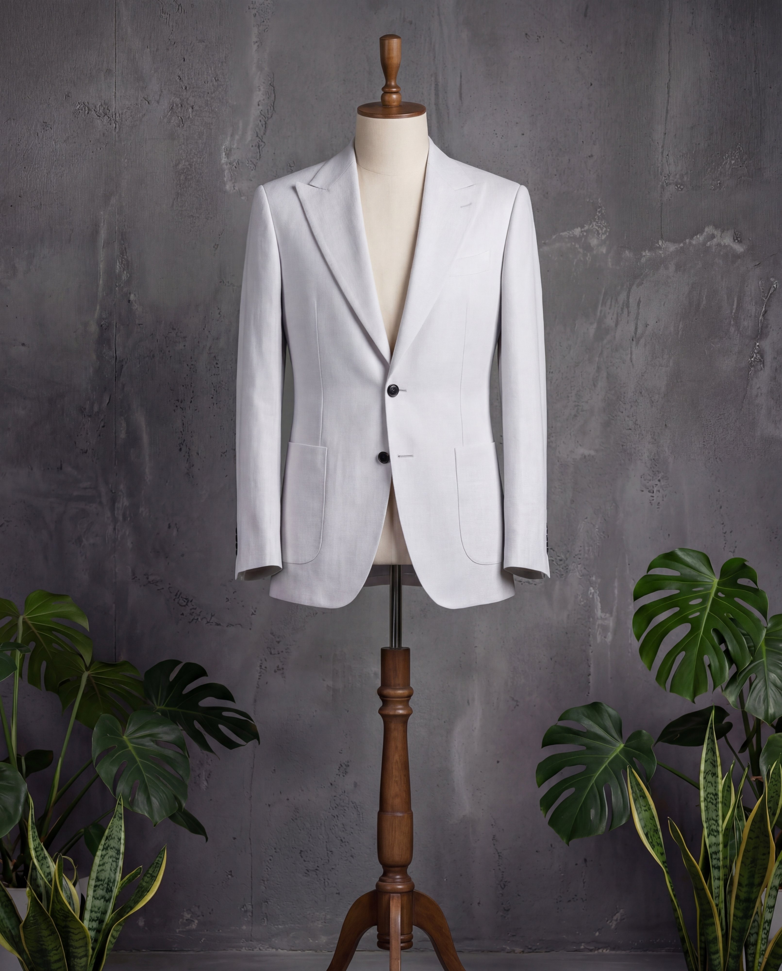 Natural Cream Weave Linen Suit - Additional view 3