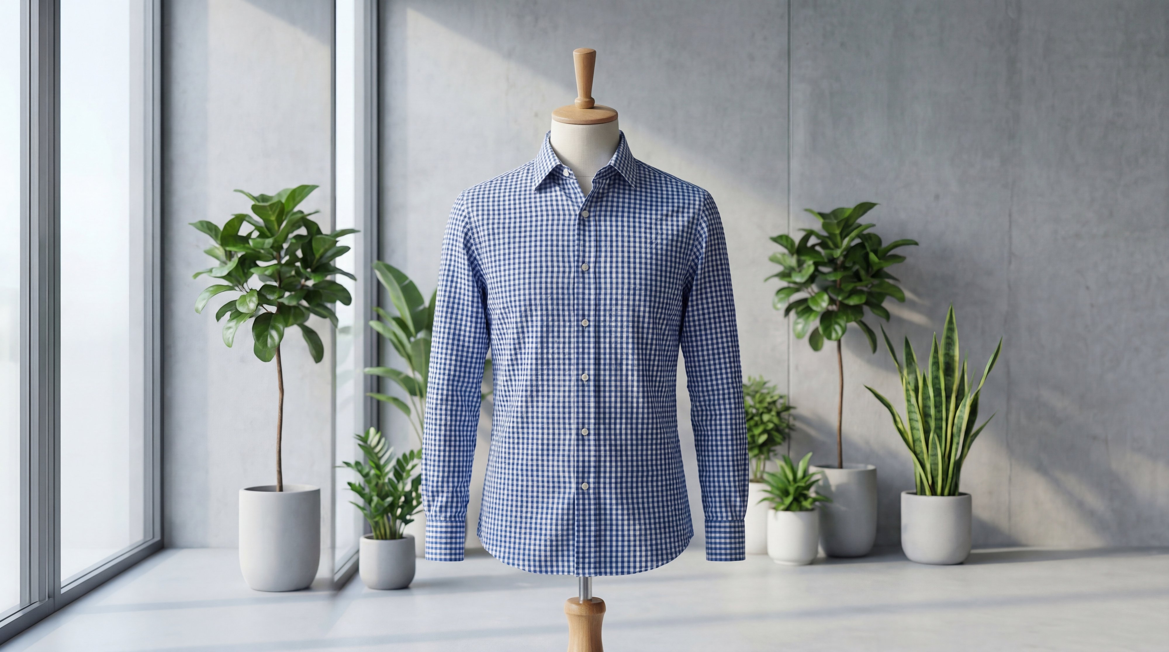 Fresh Blue Gingham Seersucker - Additional view 2