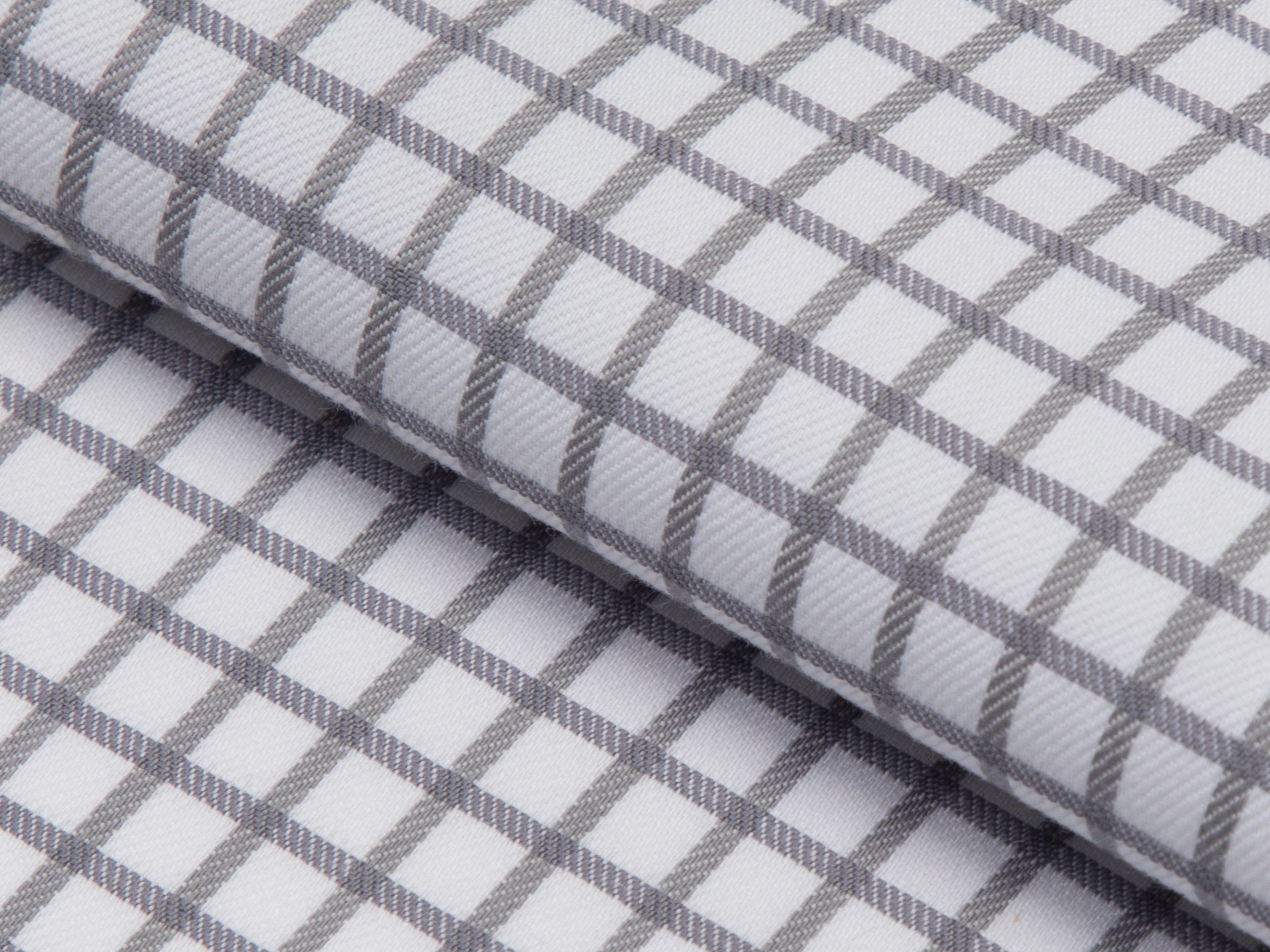 Grey Windowpane Cotton Shirt - Additional view 2