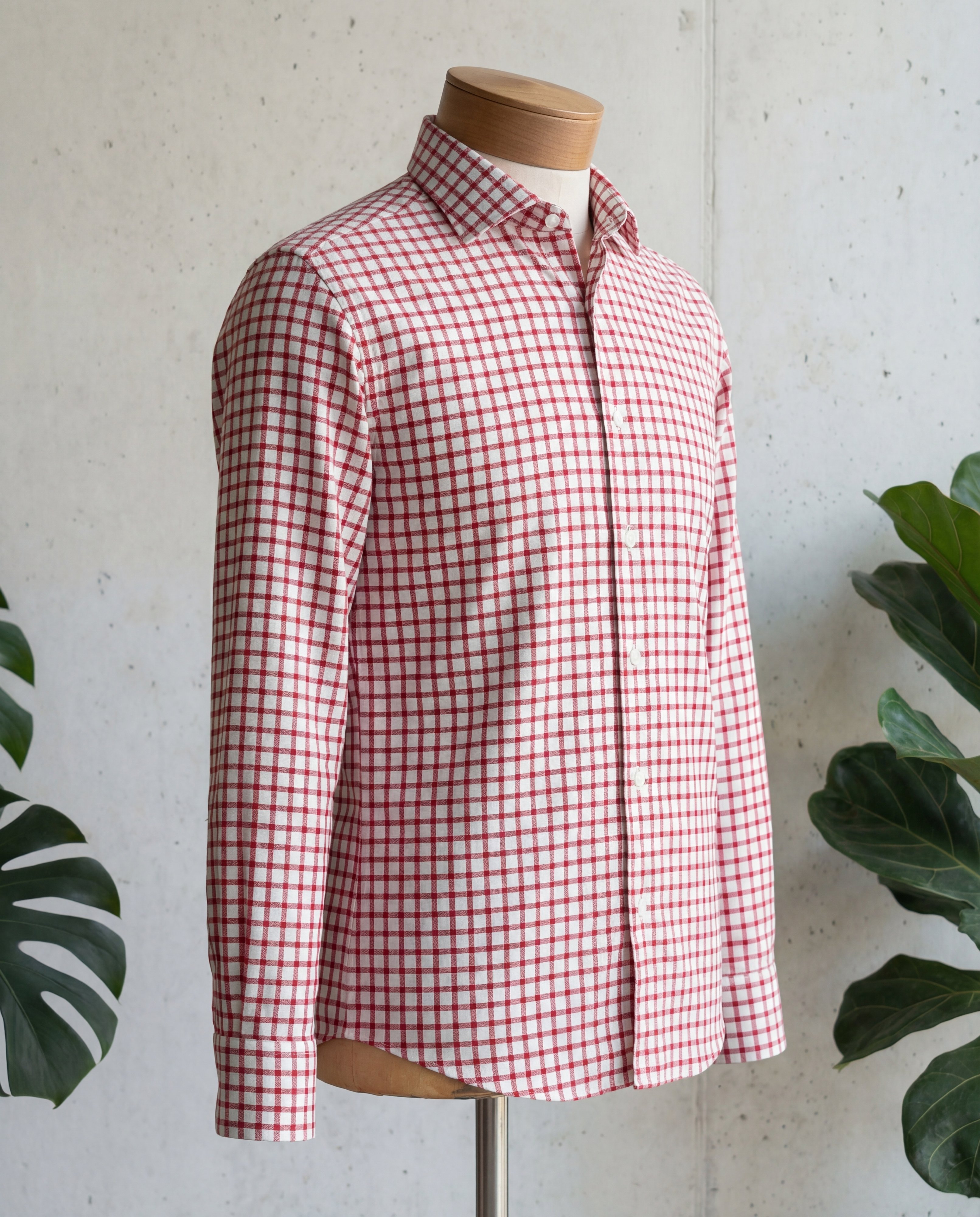 Red Windowpane Cotton Shirt - Additional view 1