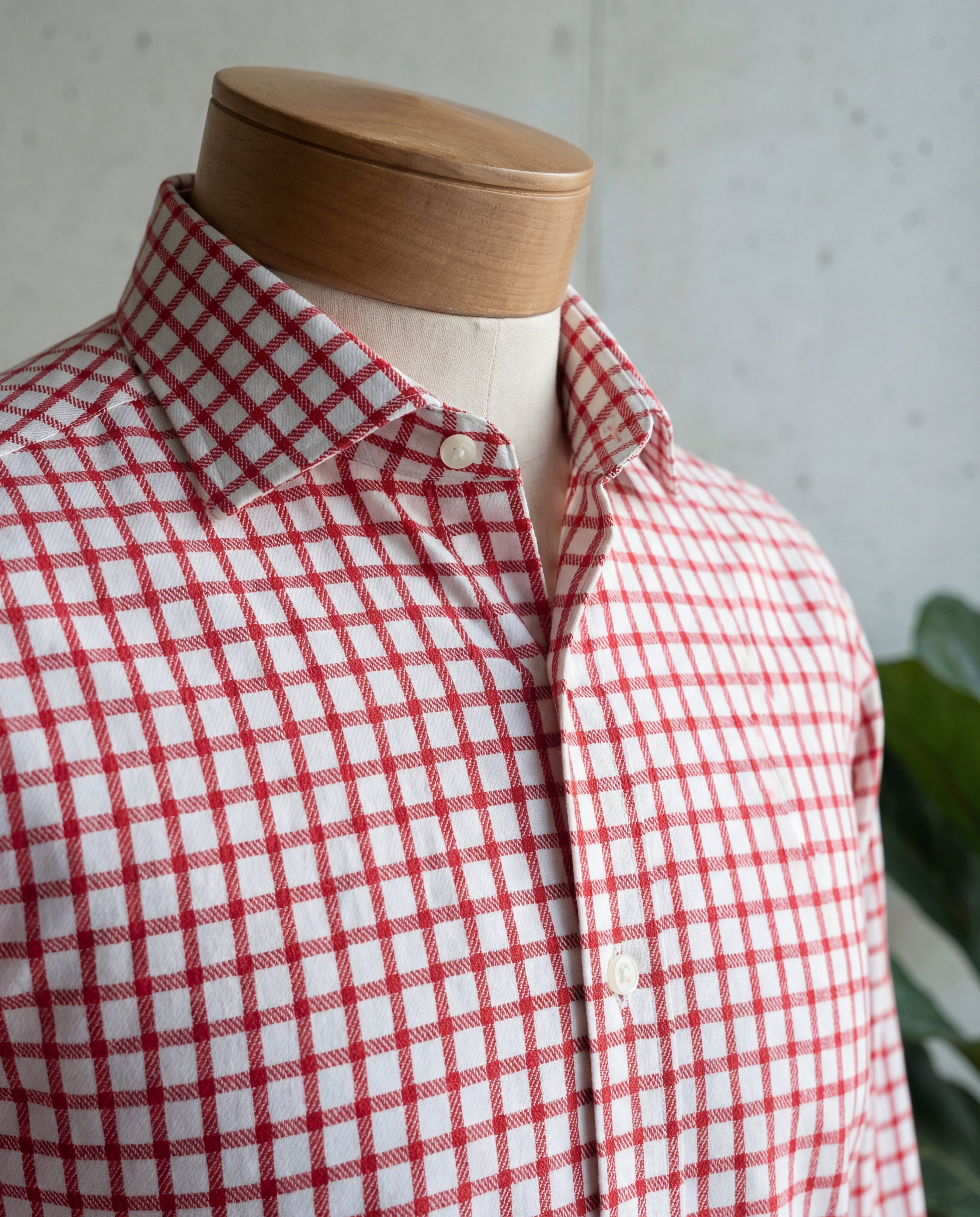 Red Windowpane Cotton Shirt - Additional view 3