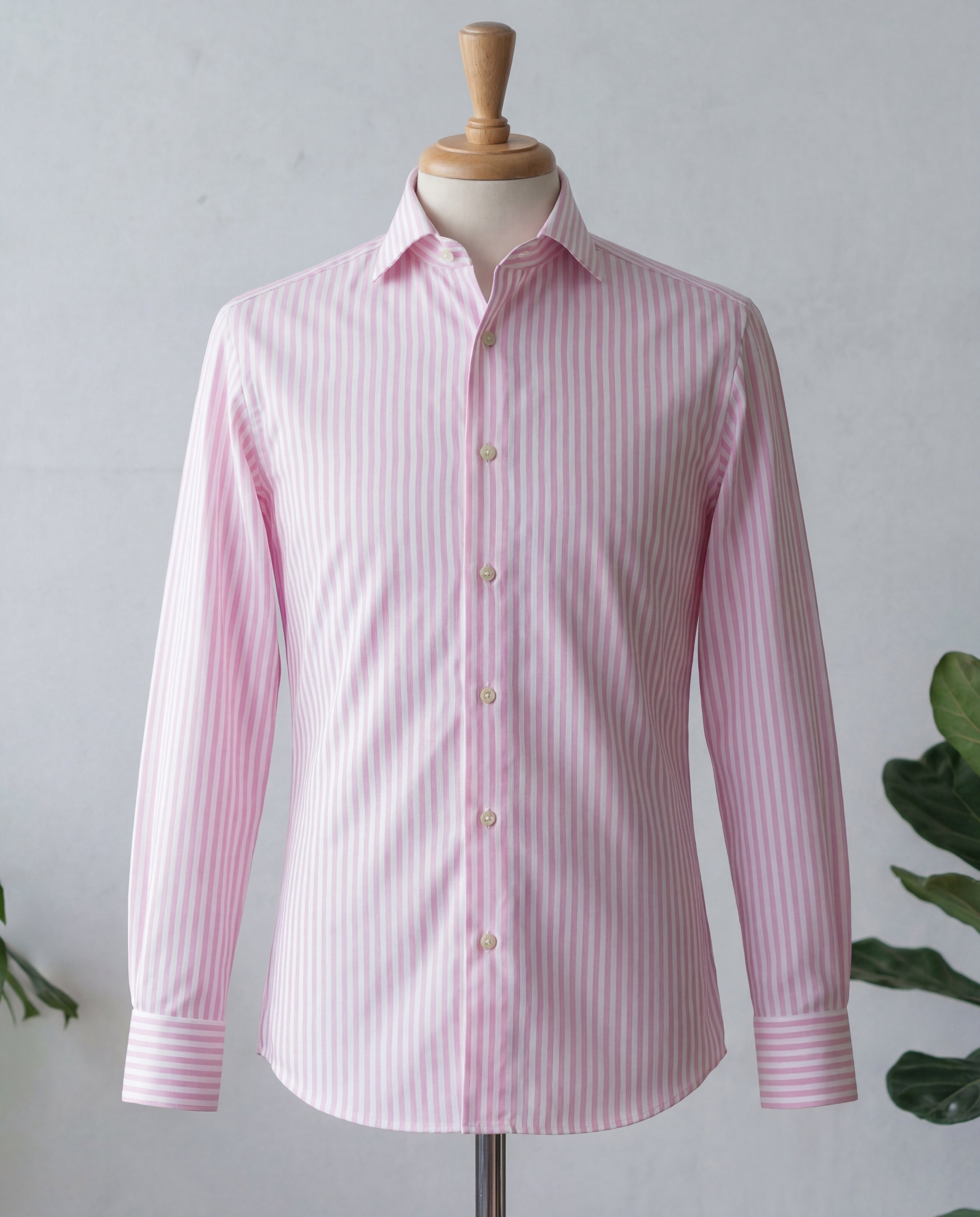 Pink Awning Stripe Cotton Shirt - Additional view 1