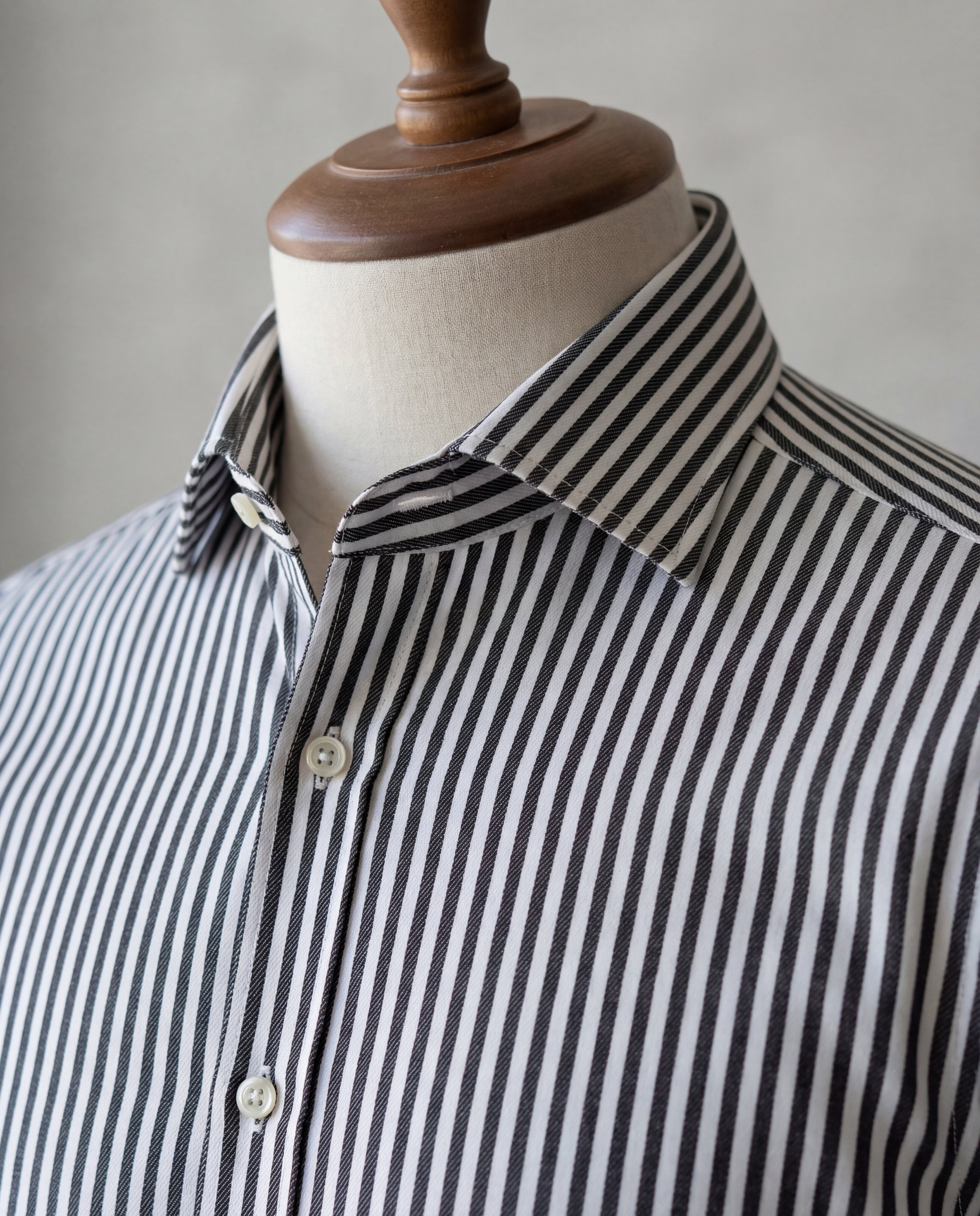 Black Awning Stripe Cotton Shirt - Additional view 2