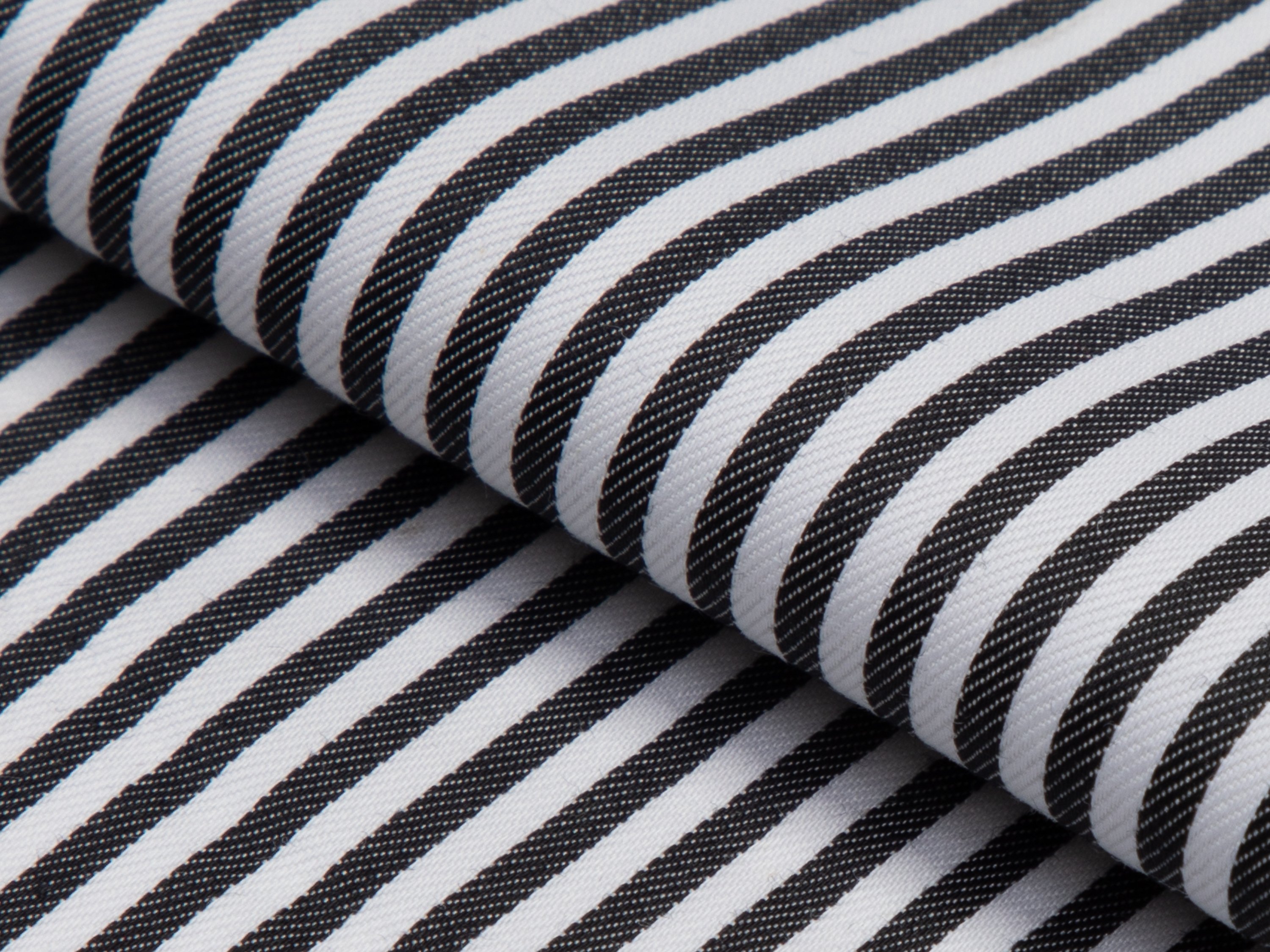 Black Awning Stripe Cotton Shirt - Additional view 3