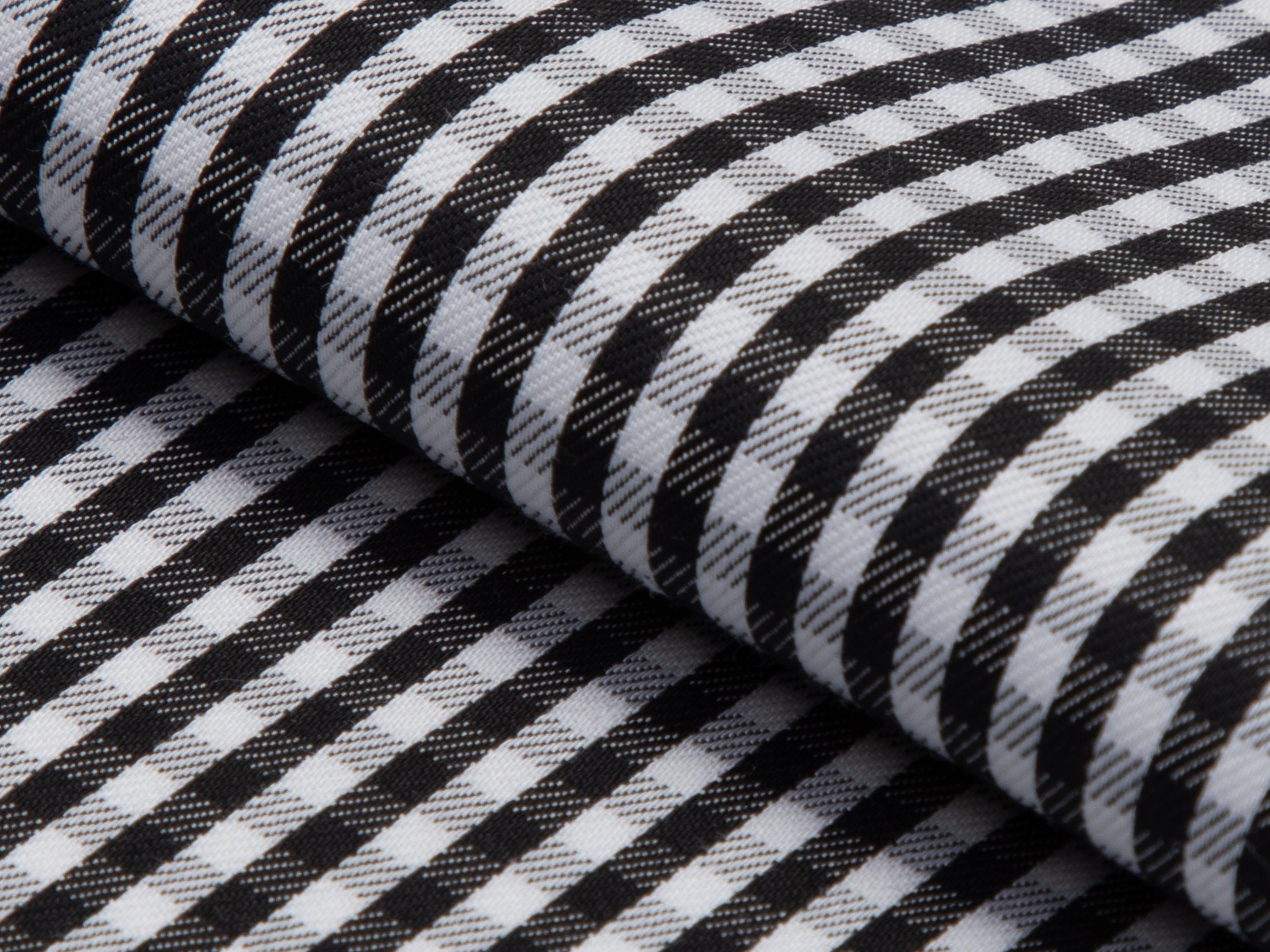 Black Mini Gingham Cotton Shirt - Additional view 3