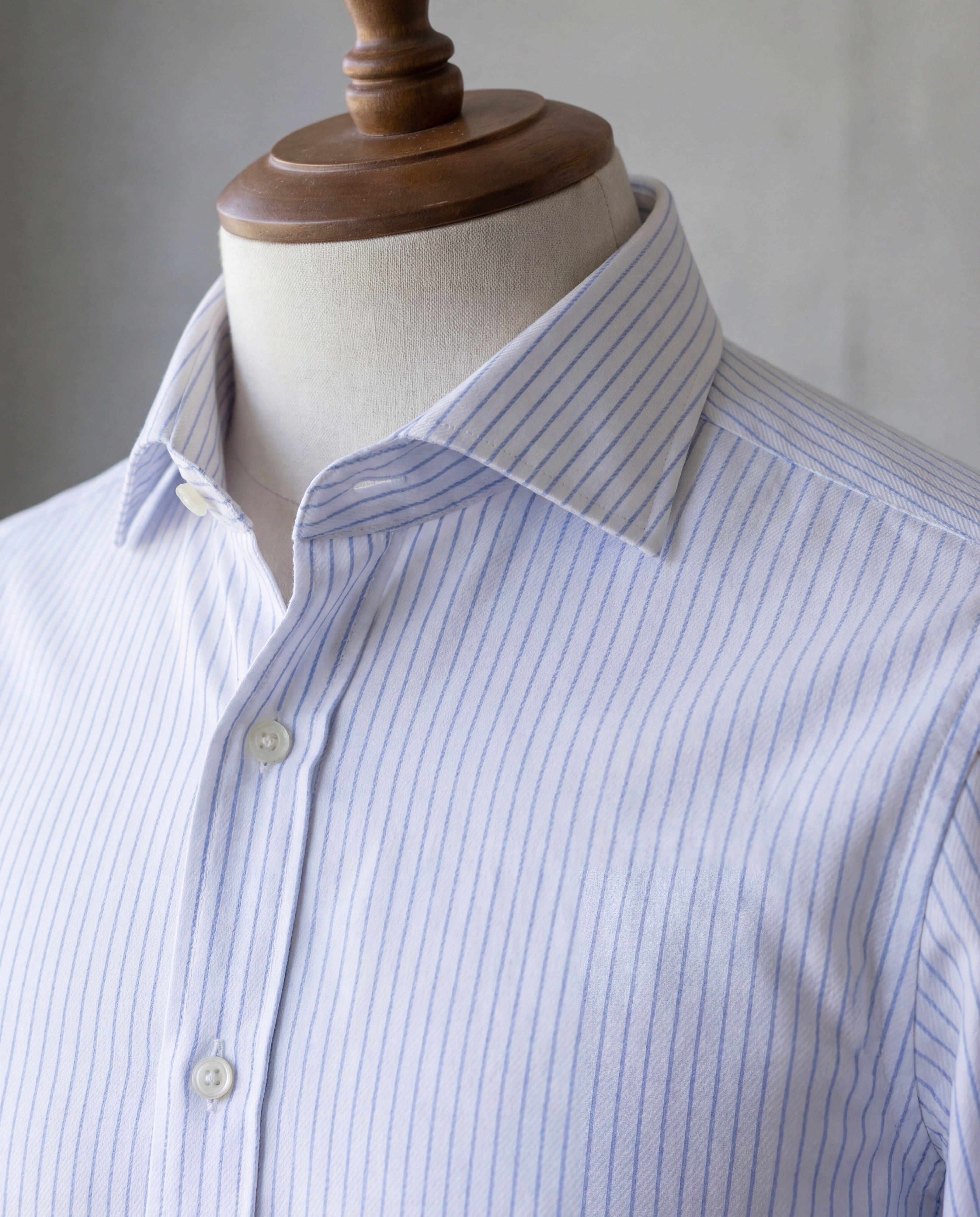 Light Blue Pinstripe Cotton Shirt - Additional view 3
