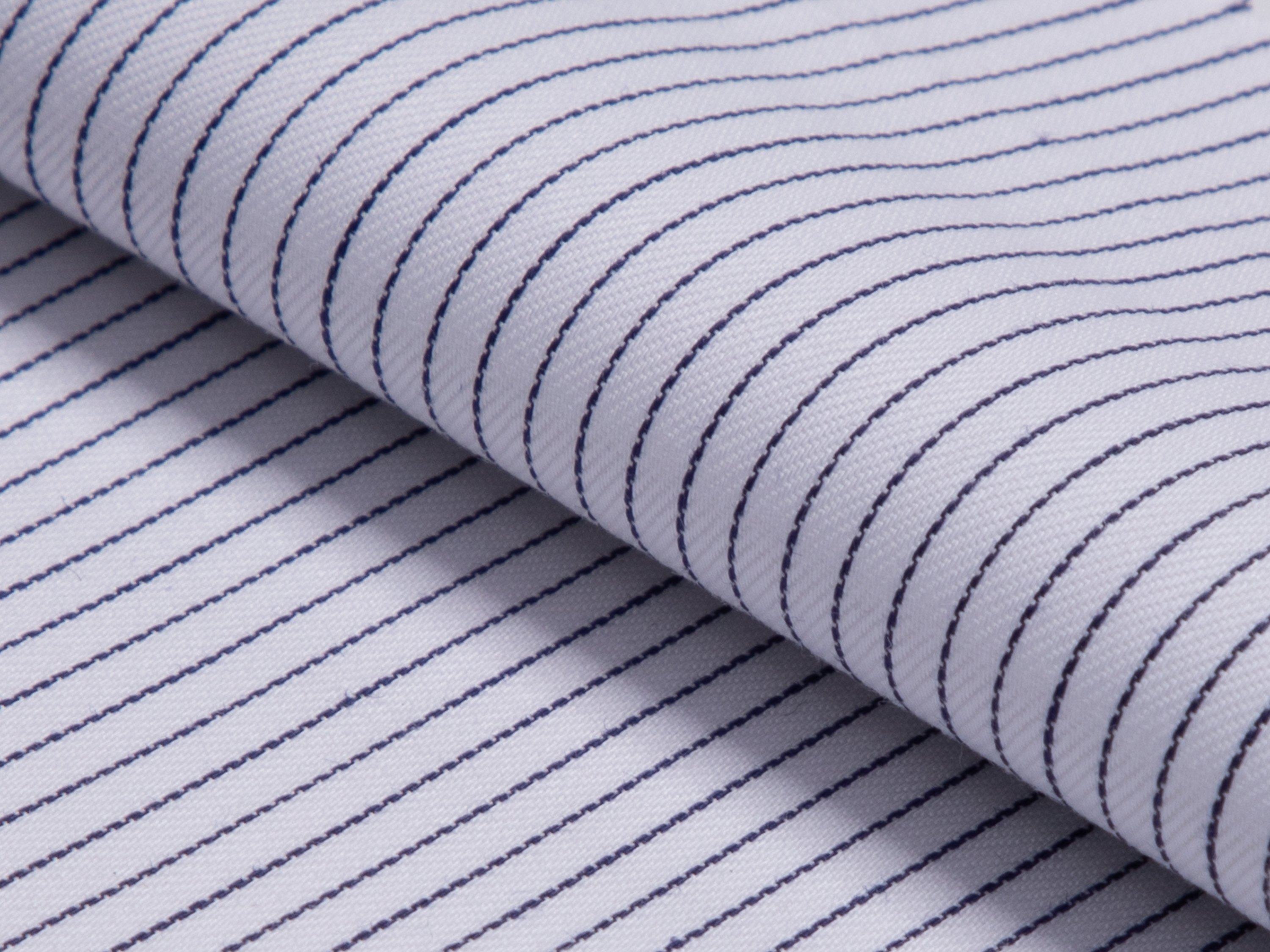 Navy Pinstripe Cotton Shirt - Additional view 3