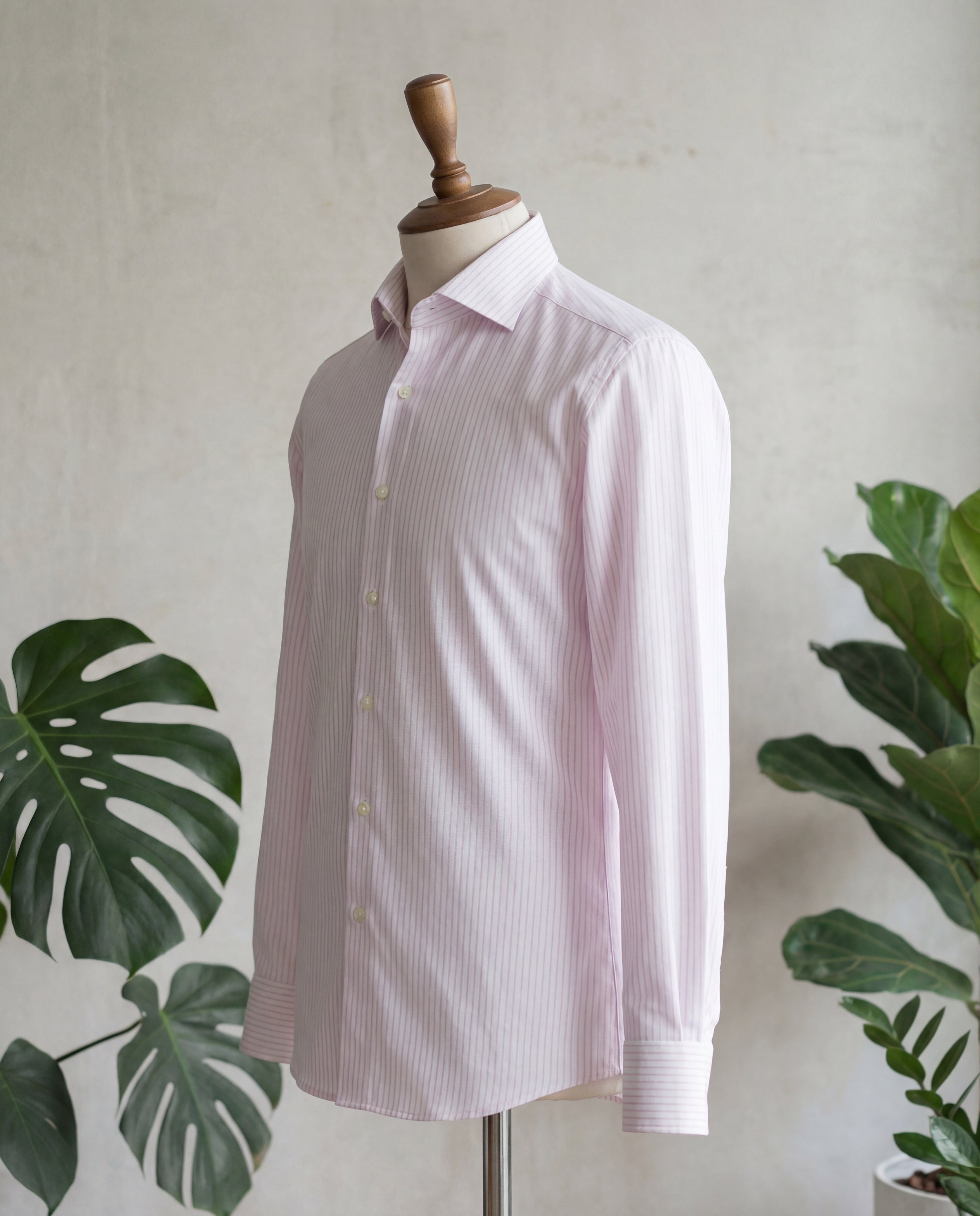 Pink Pinstripe Cotton Shirt - Additional view 1