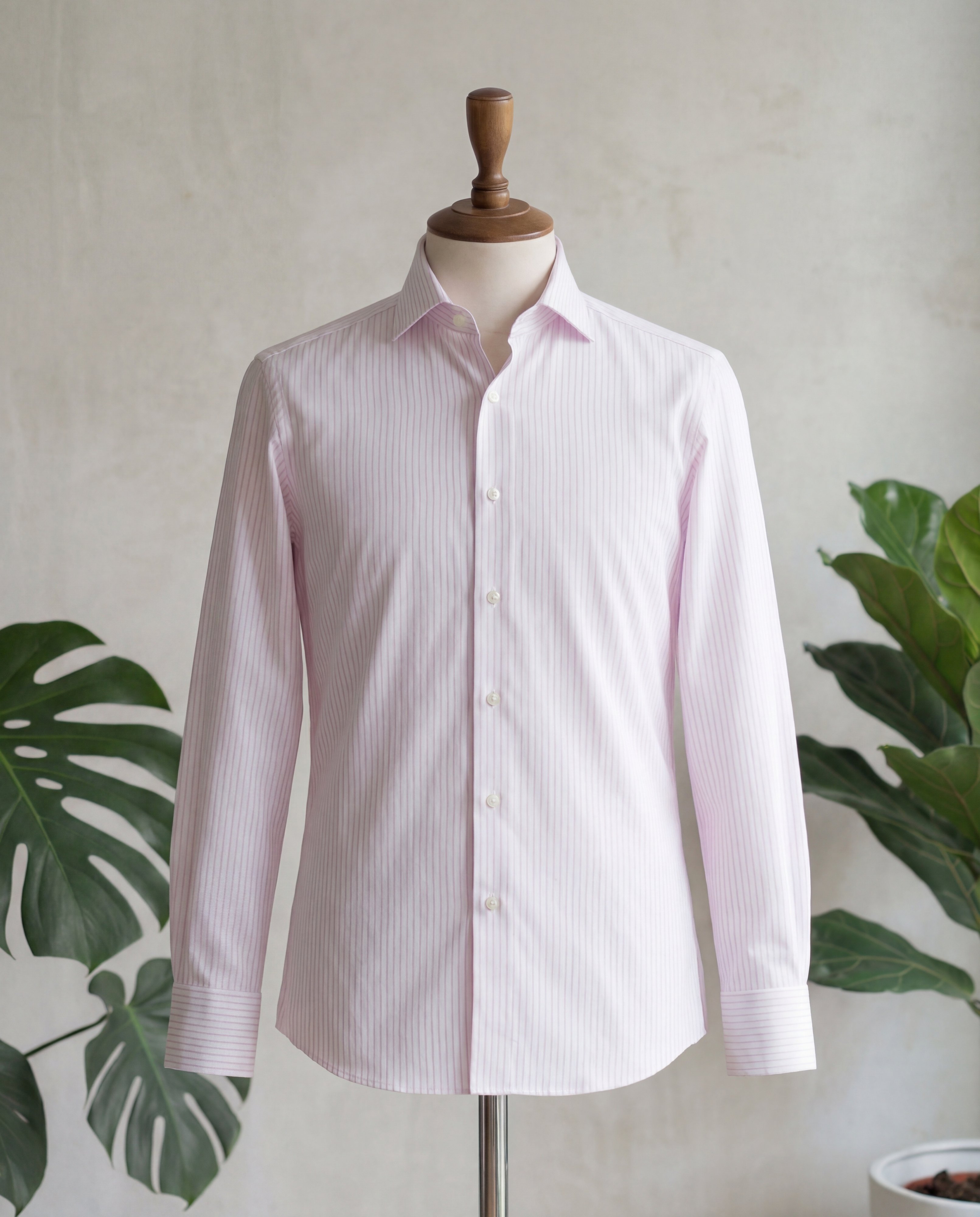 Pink Pinstripe Cotton Shirt - Additional view 2