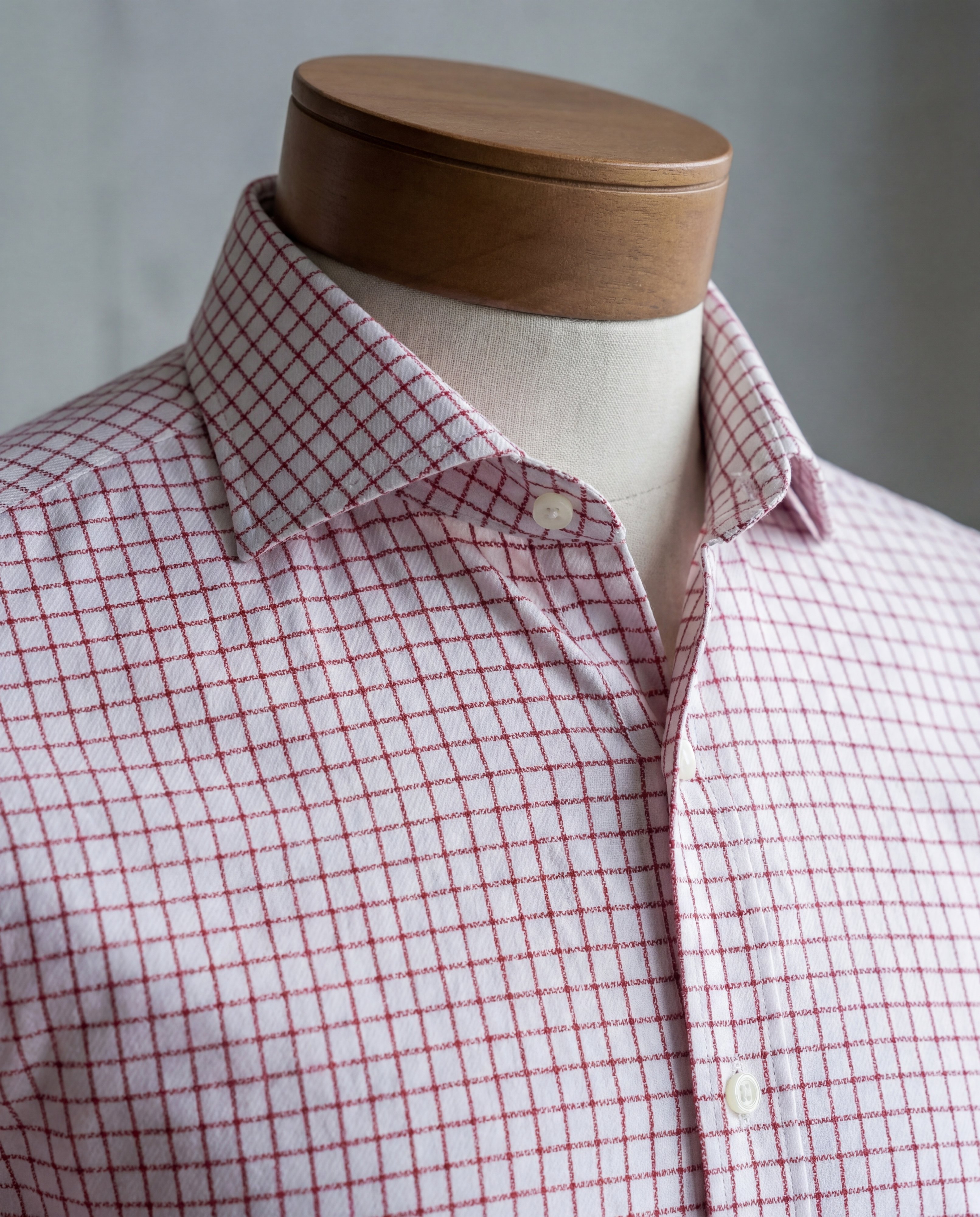 Red Tattersall Cotton Shirt - Additional view 1