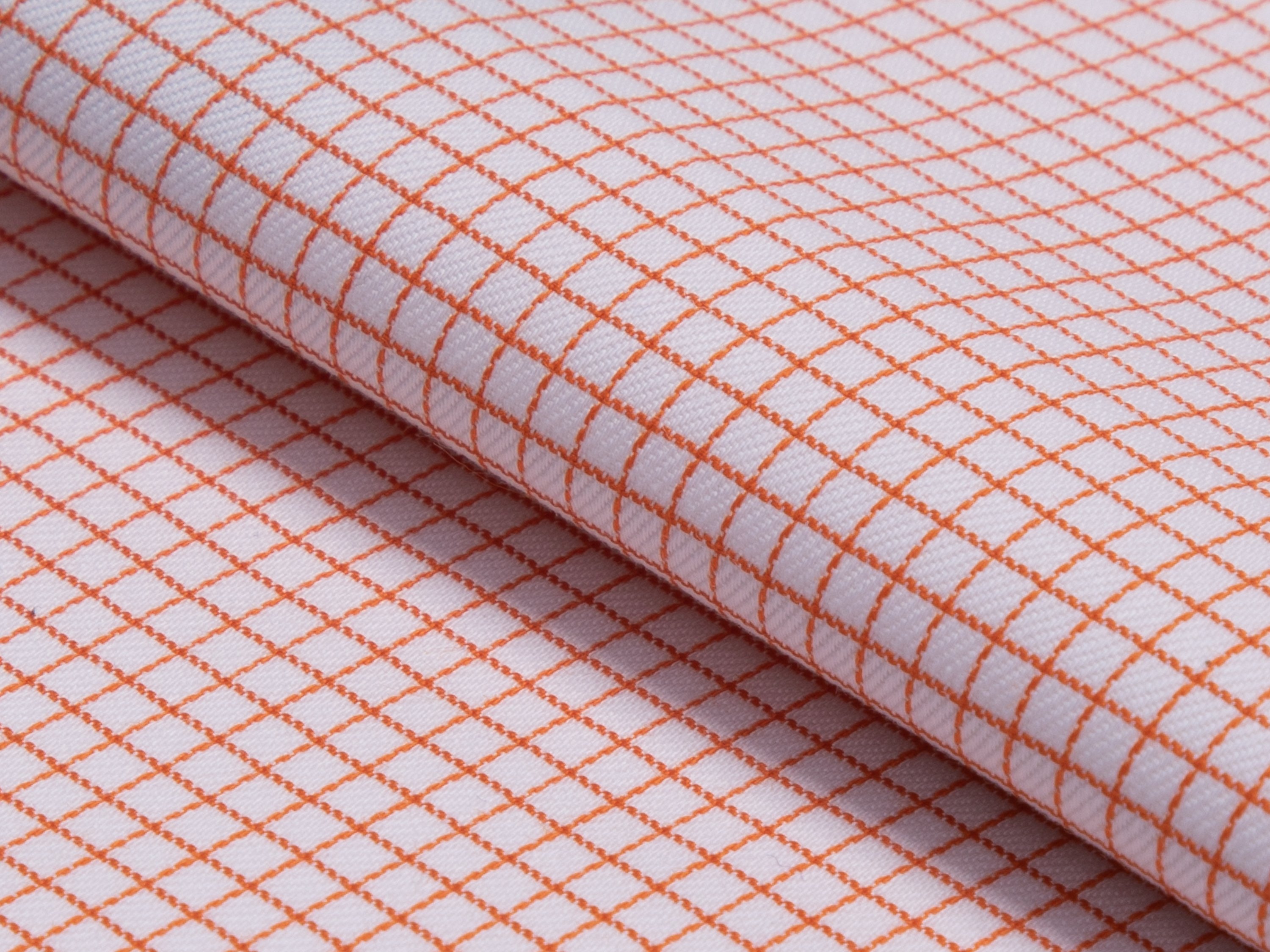 Orange Tattersall Cotton Shirt - Additional view 1