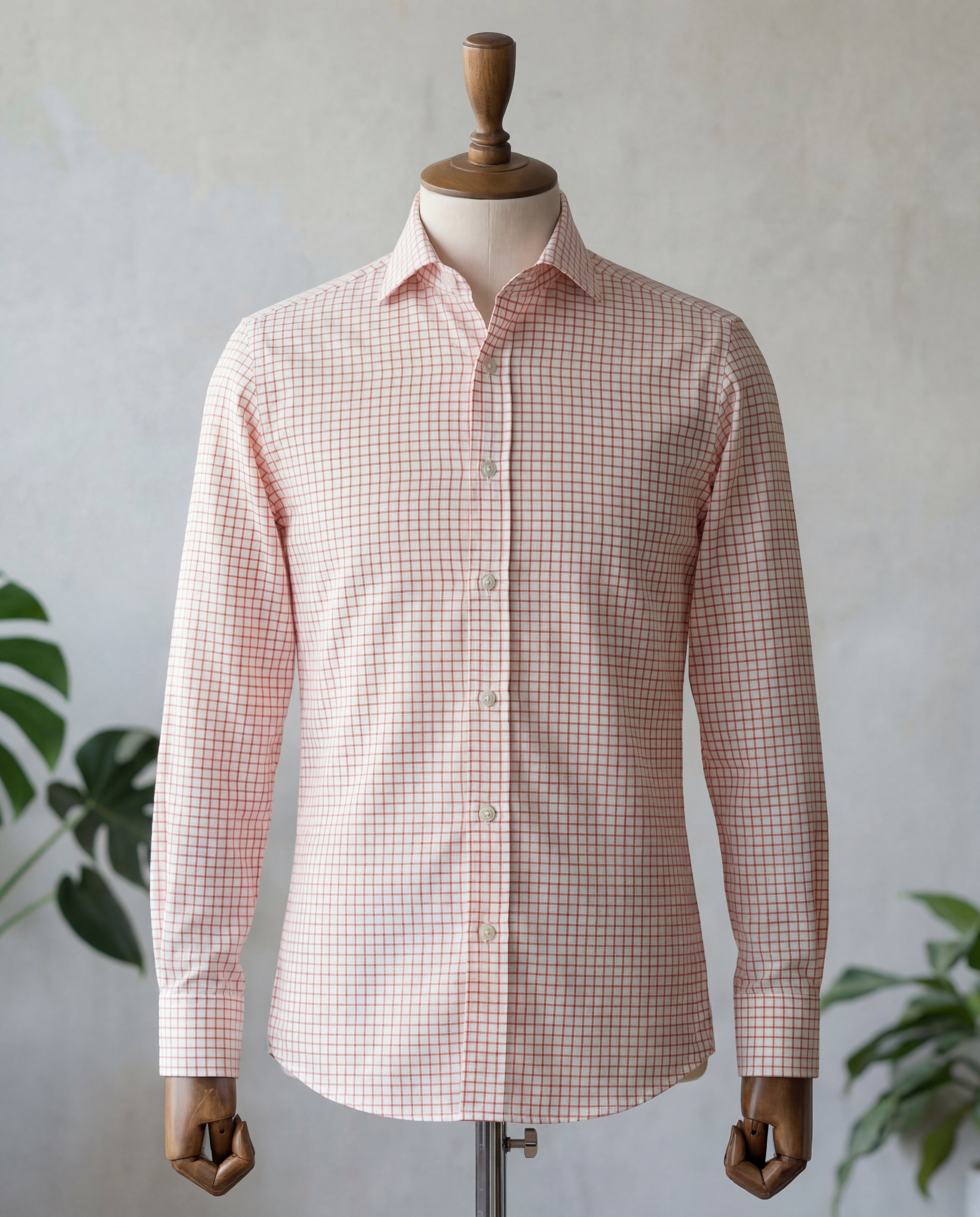 Orange Tattersall Cotton Shirt - Additional view 2