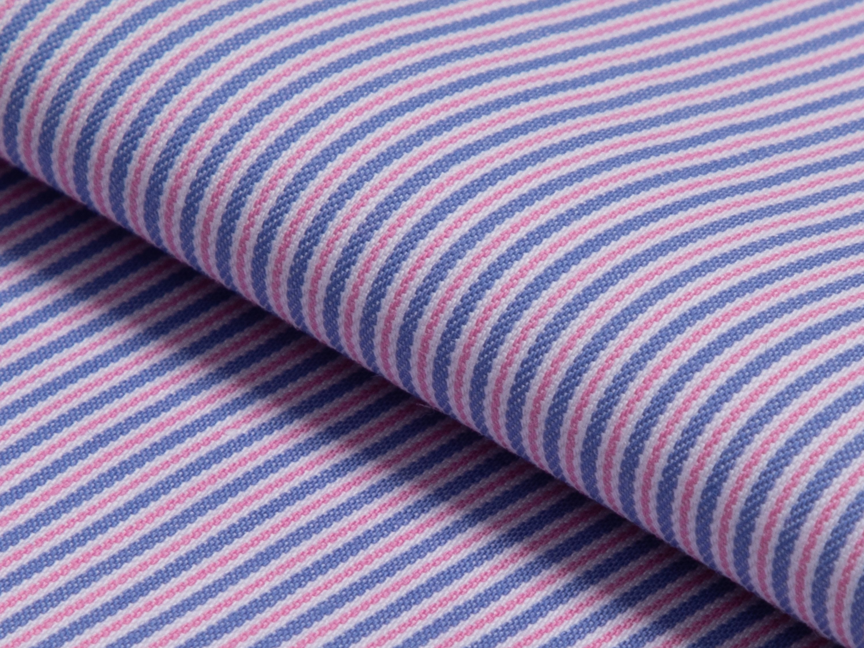 Pink & Blue Multistripe Cotton Shirt - Additional view 1