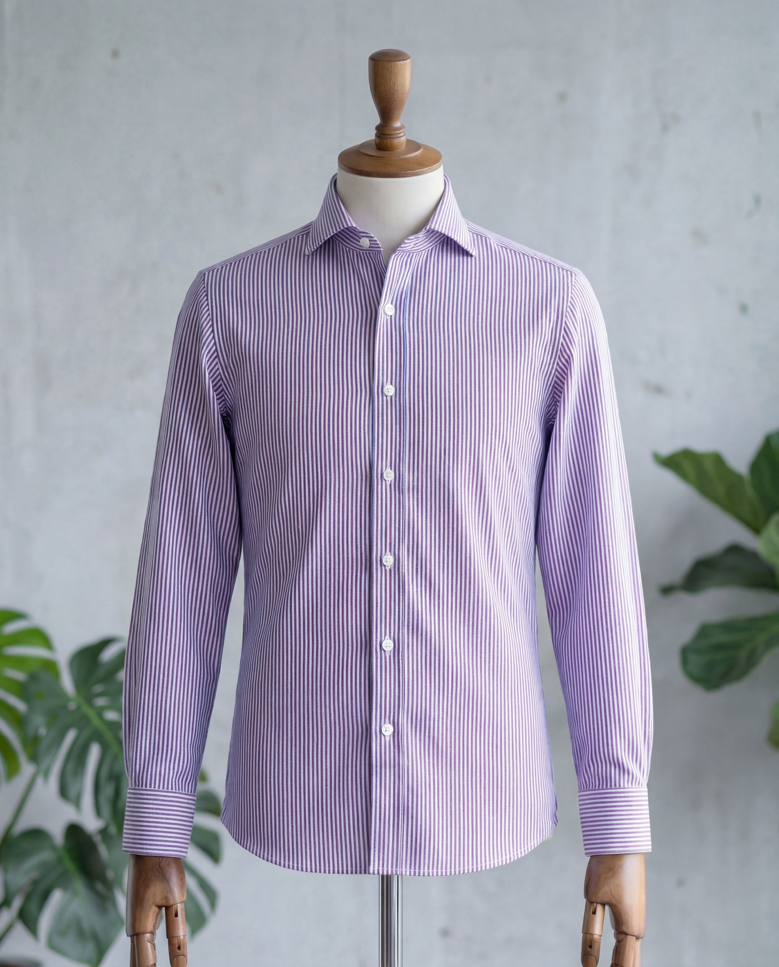 Red & Blue Multistripe Cotton Shirt - Additional view 2