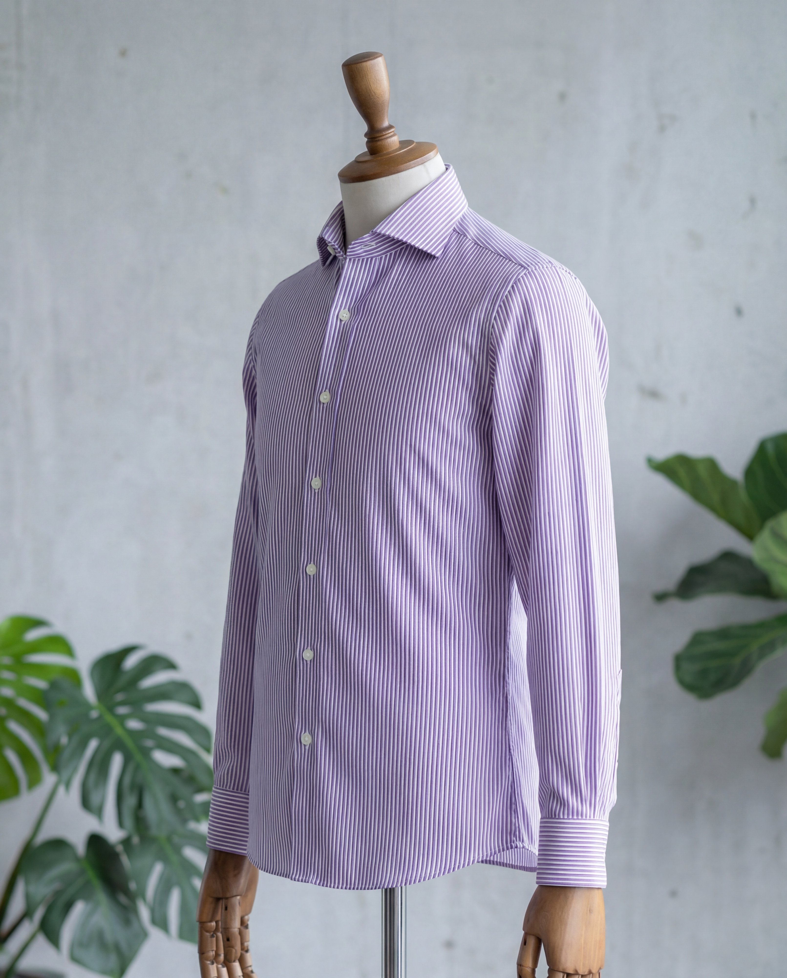 Red & Blue Multistripe Cotton Shirt - Additional view 3