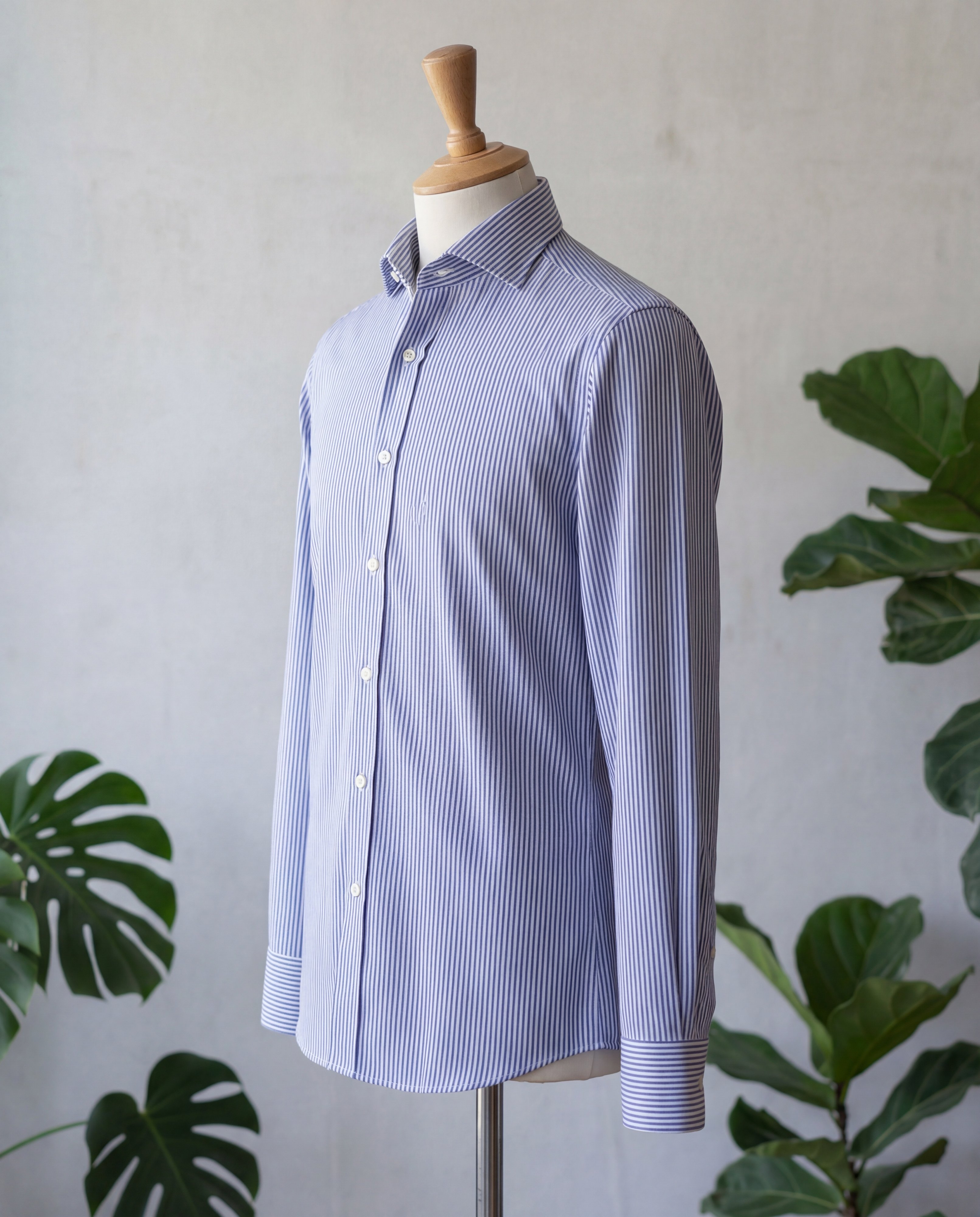 Black & Blue Multistripe Cotton Shirt - Additional view 2