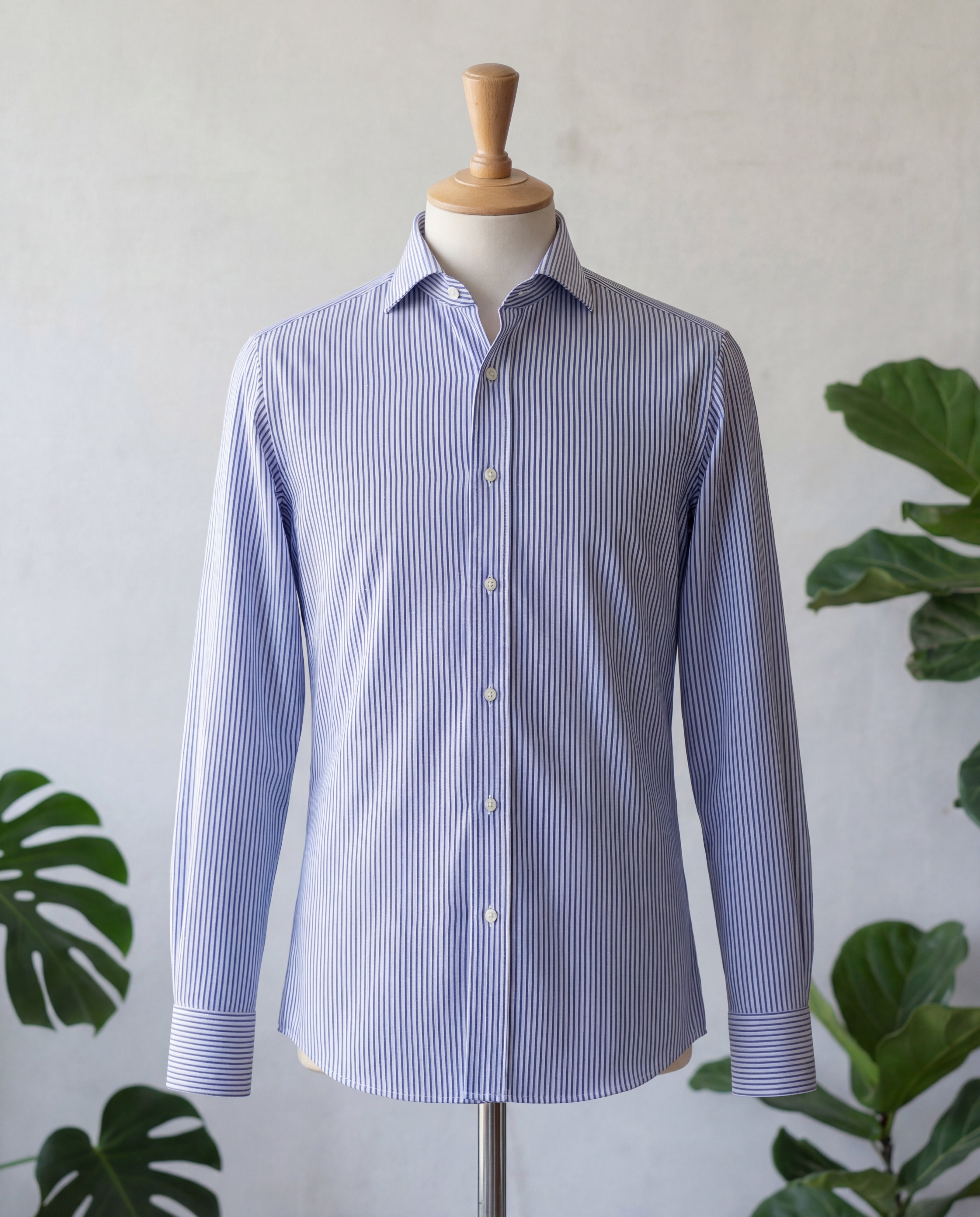Black & Blue Multistripe Cotton Shirt - Additional view 3
