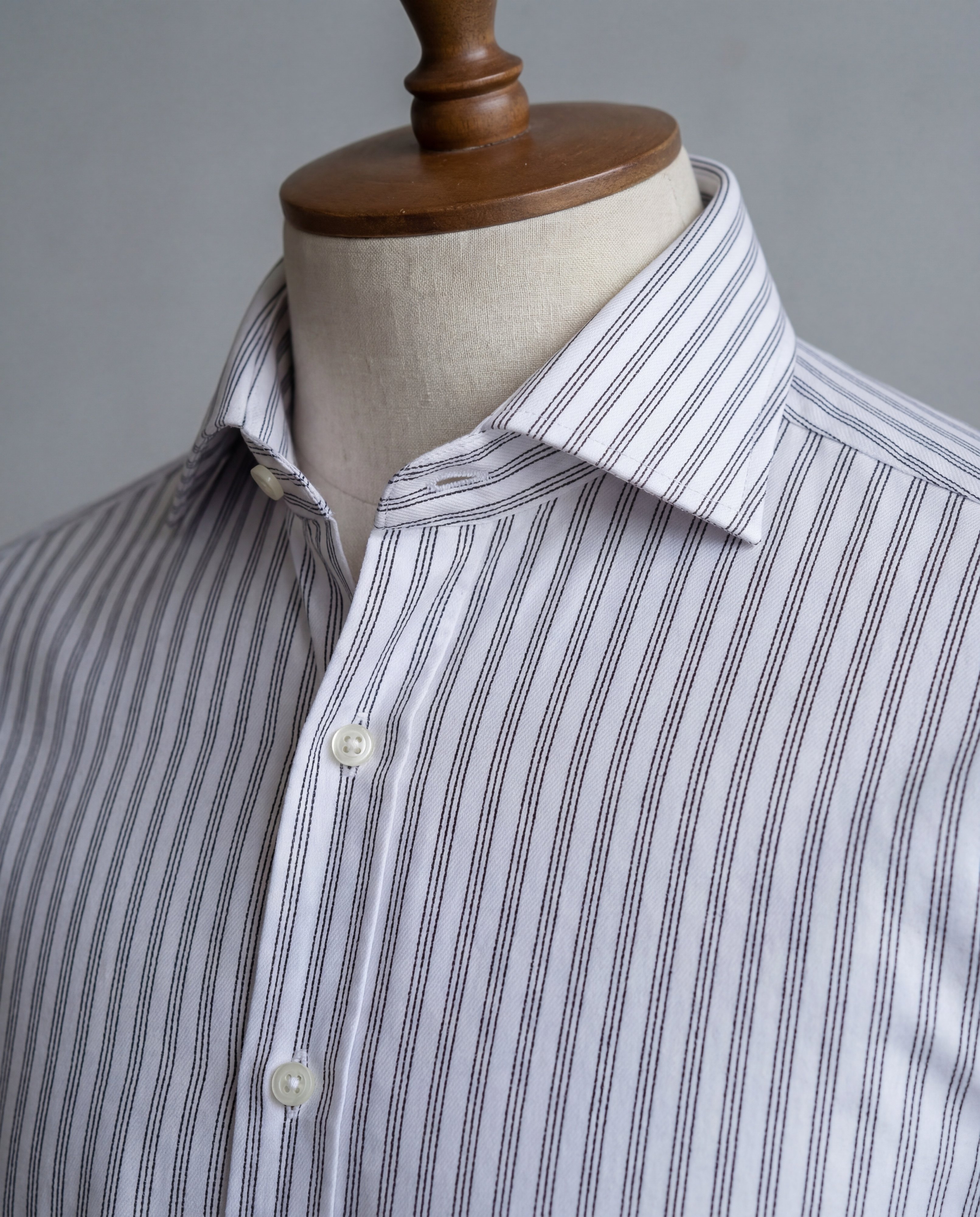 Black Track Stripe Cotton Shirt - Additional view 1