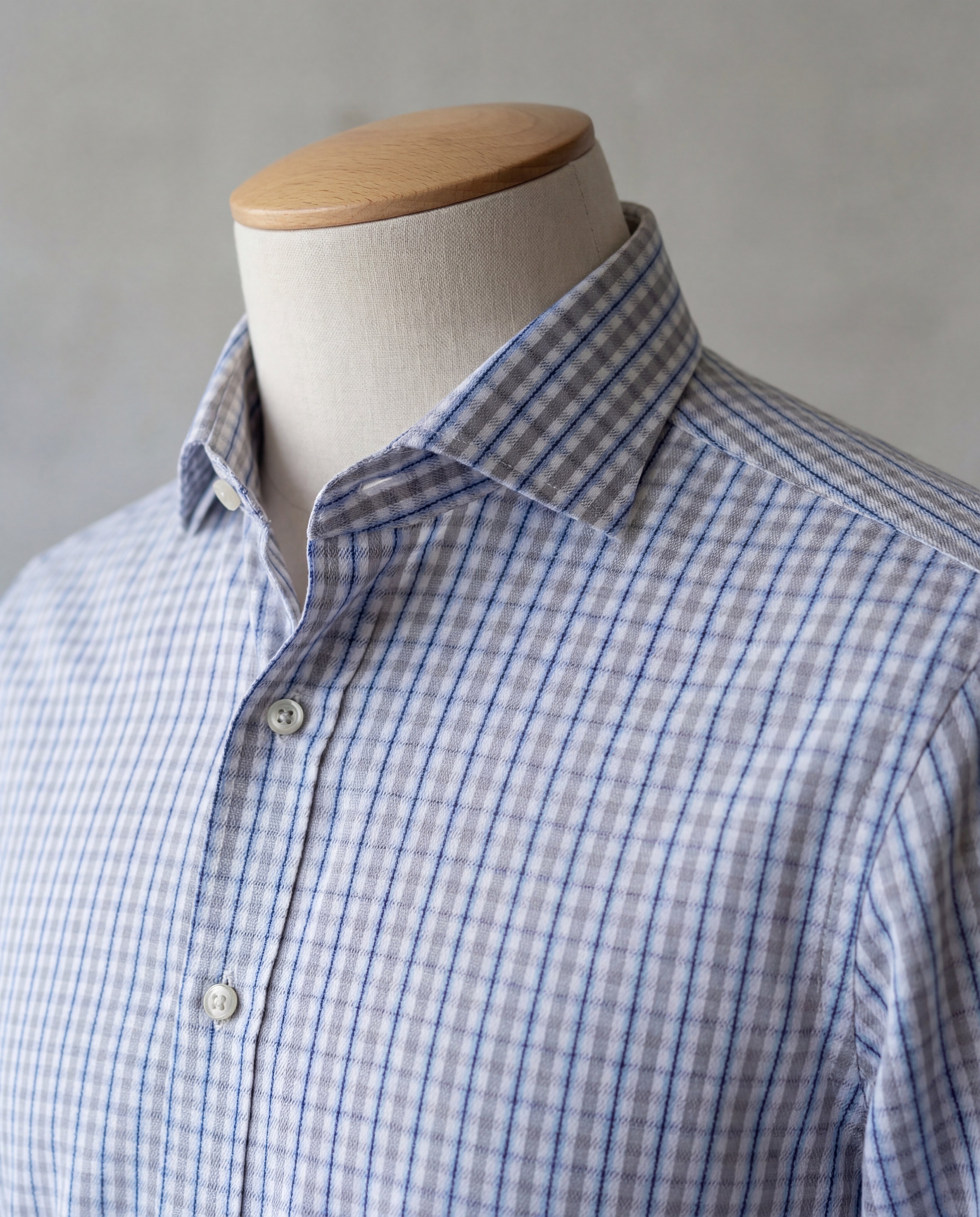 Silver Tonal Stripe Cotton Shirt - Additional view 1