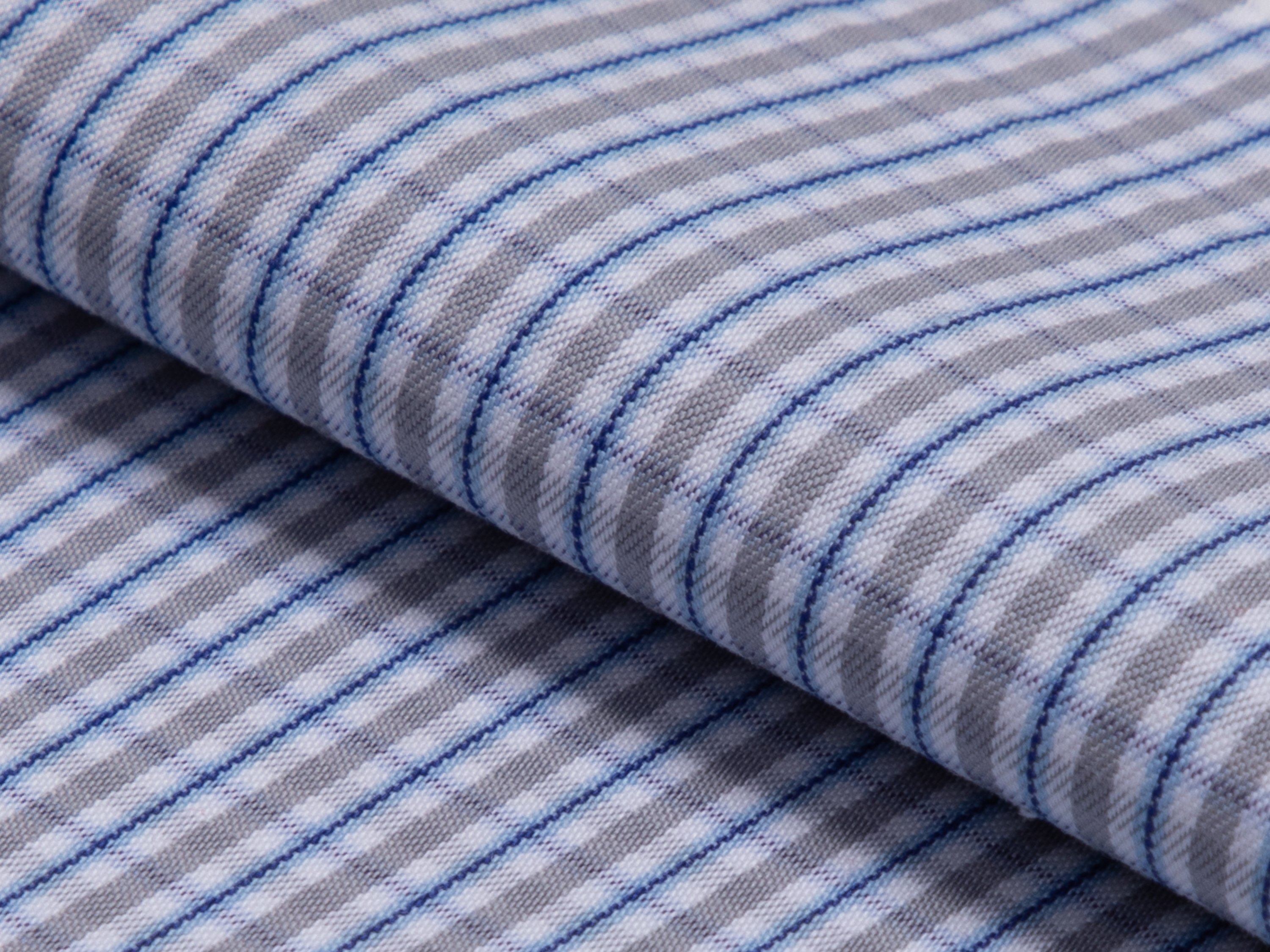 Silver Tonal Stripe Cotton Shirt - Additional view 2