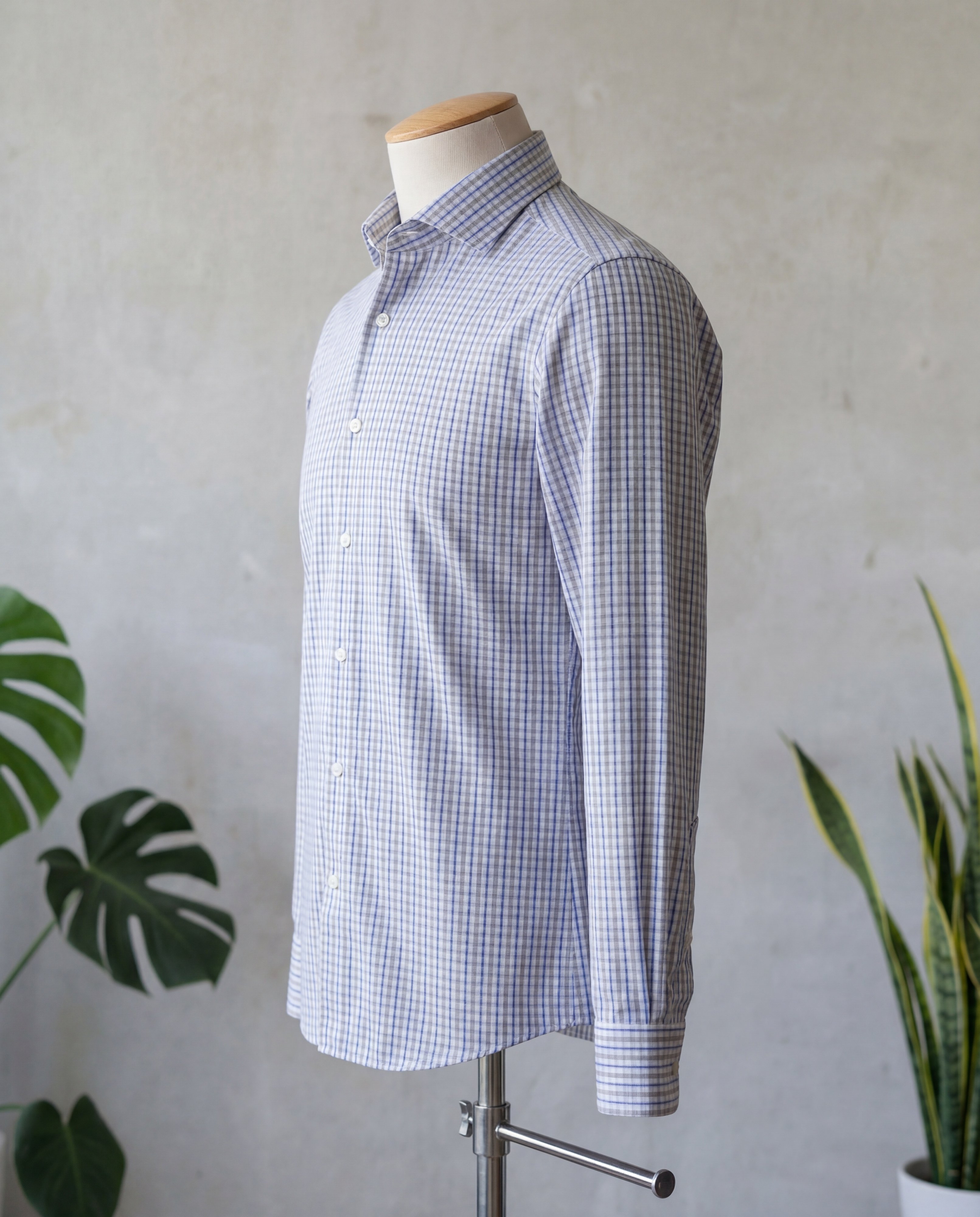 Silver Tonal Stripe Cotton Shirt - Additional view 3