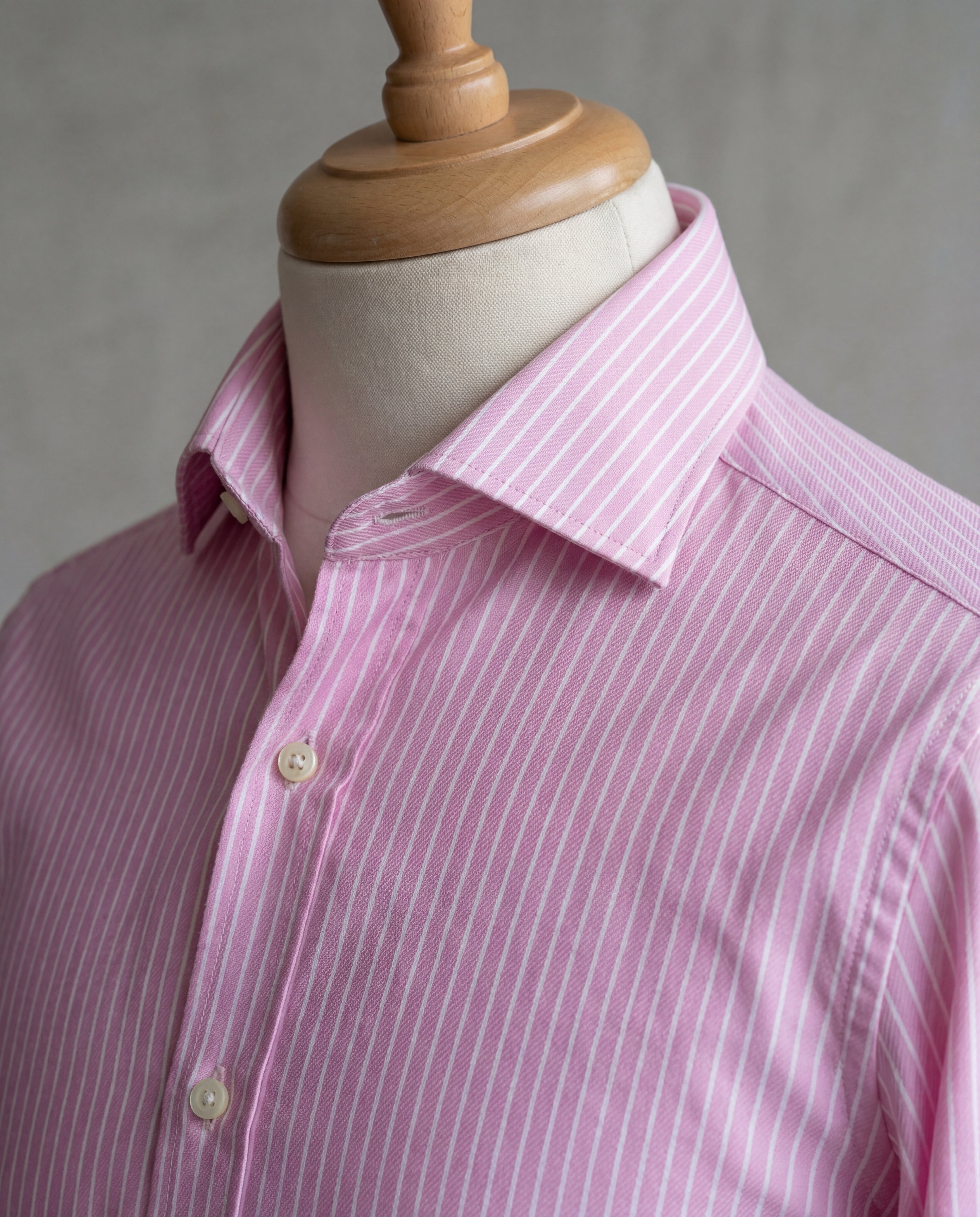 Pink Reverse Stripe Cotton Shirt - Additional view 1