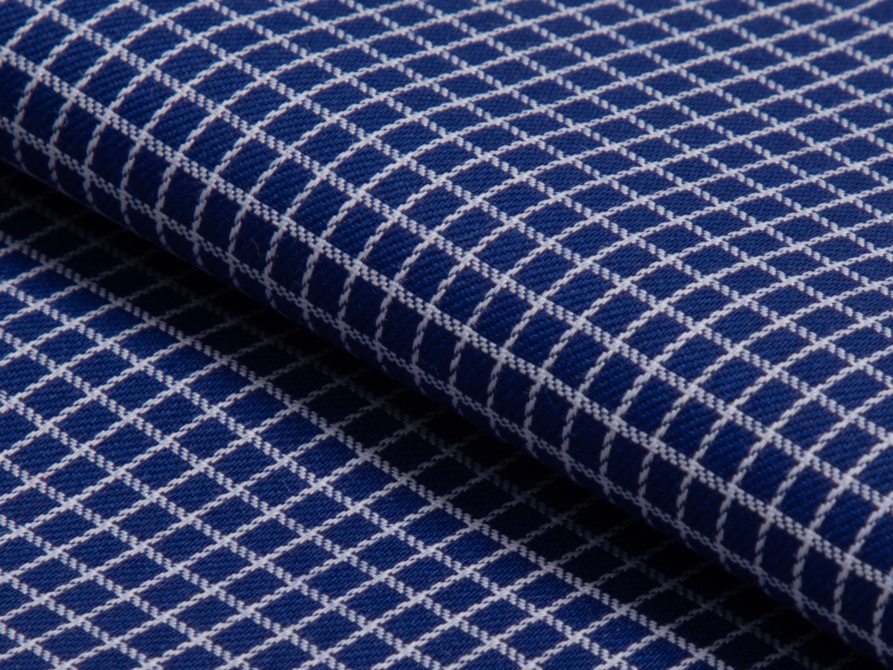 Navy Graph Check Cotton Shirt - Additional view 3