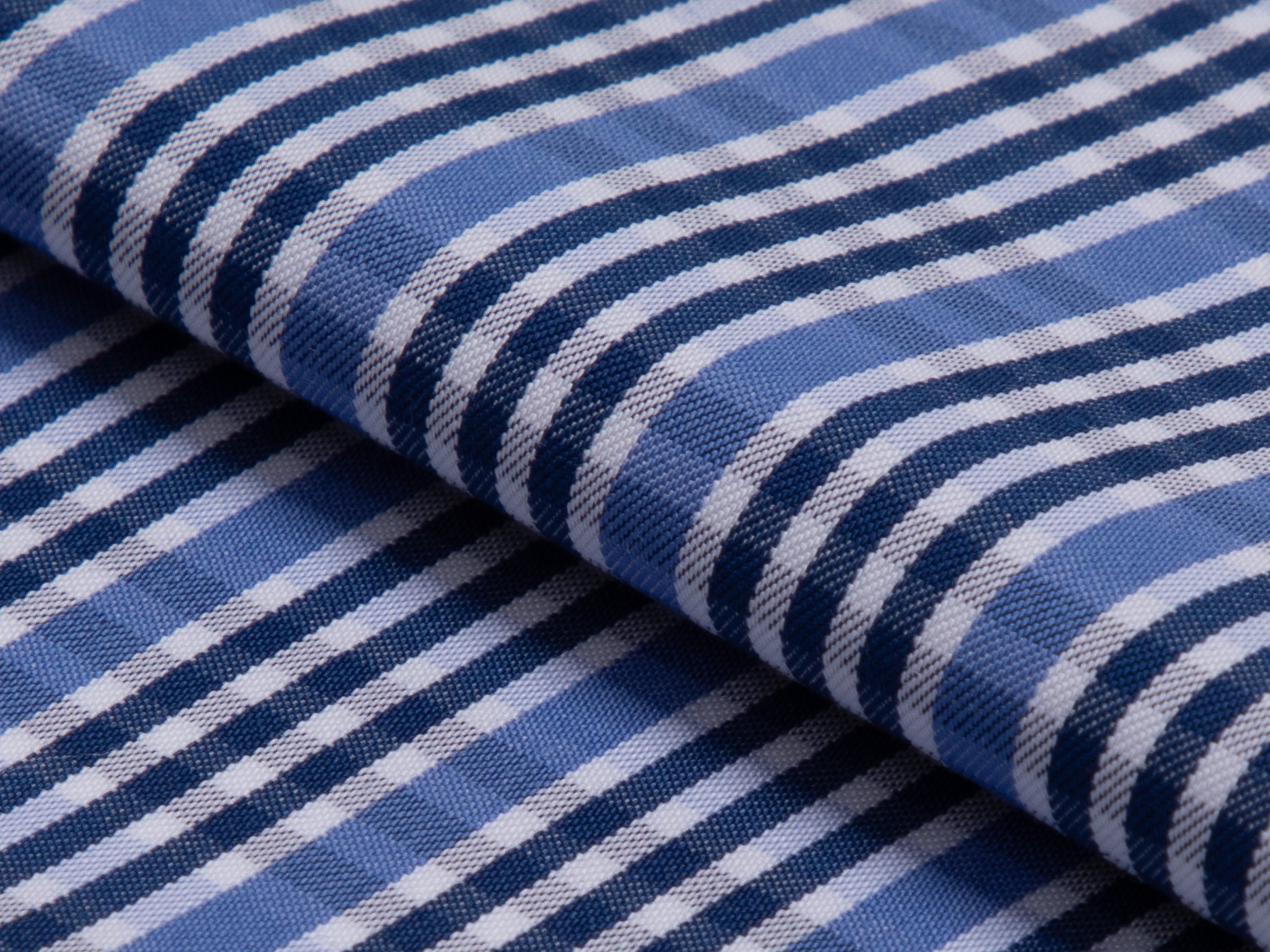 Blue Plaid Stripe Cotton Shirt - Additional view 2