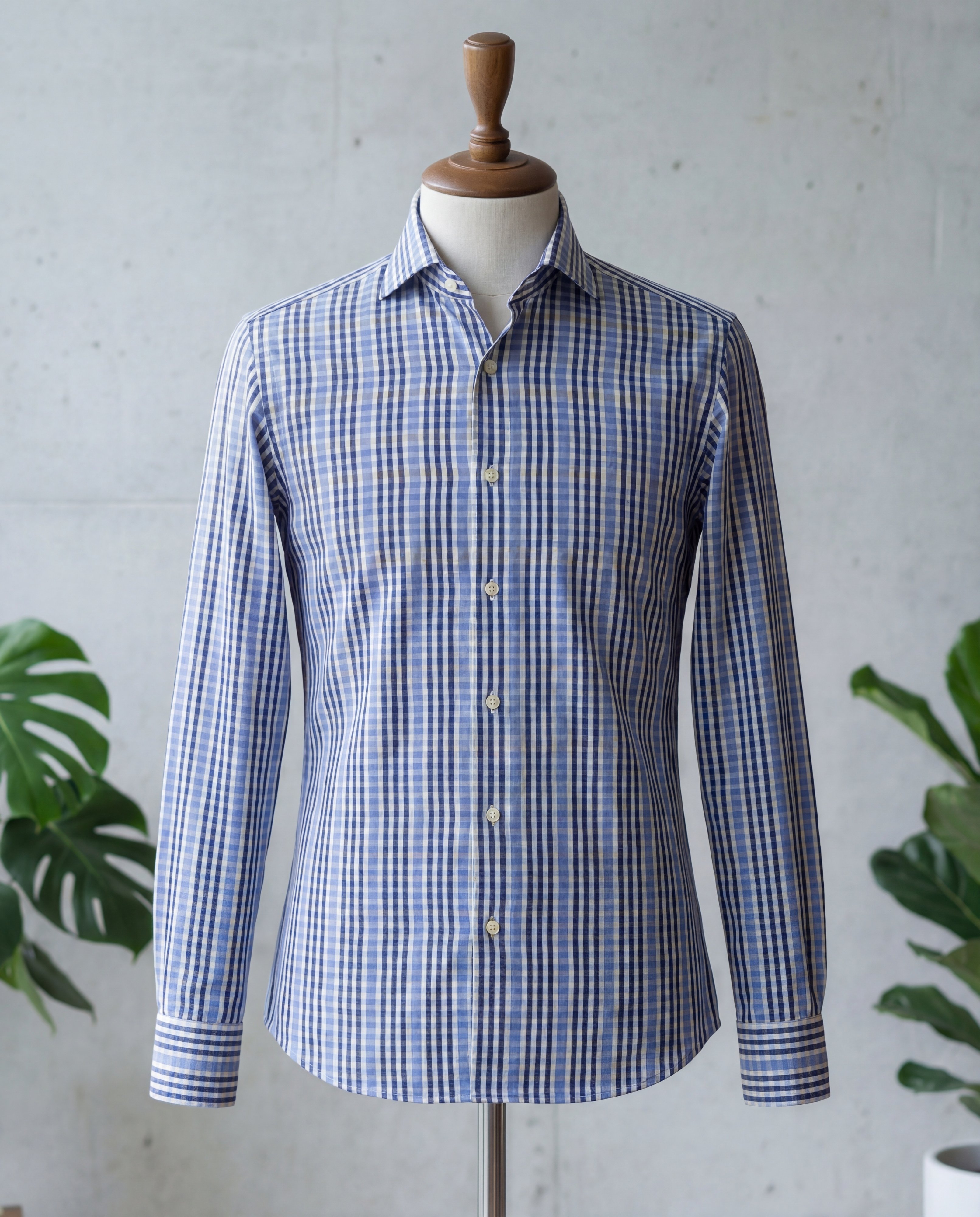 Yellow Plaid Stripe Cotton Shirt - Additional view 2
