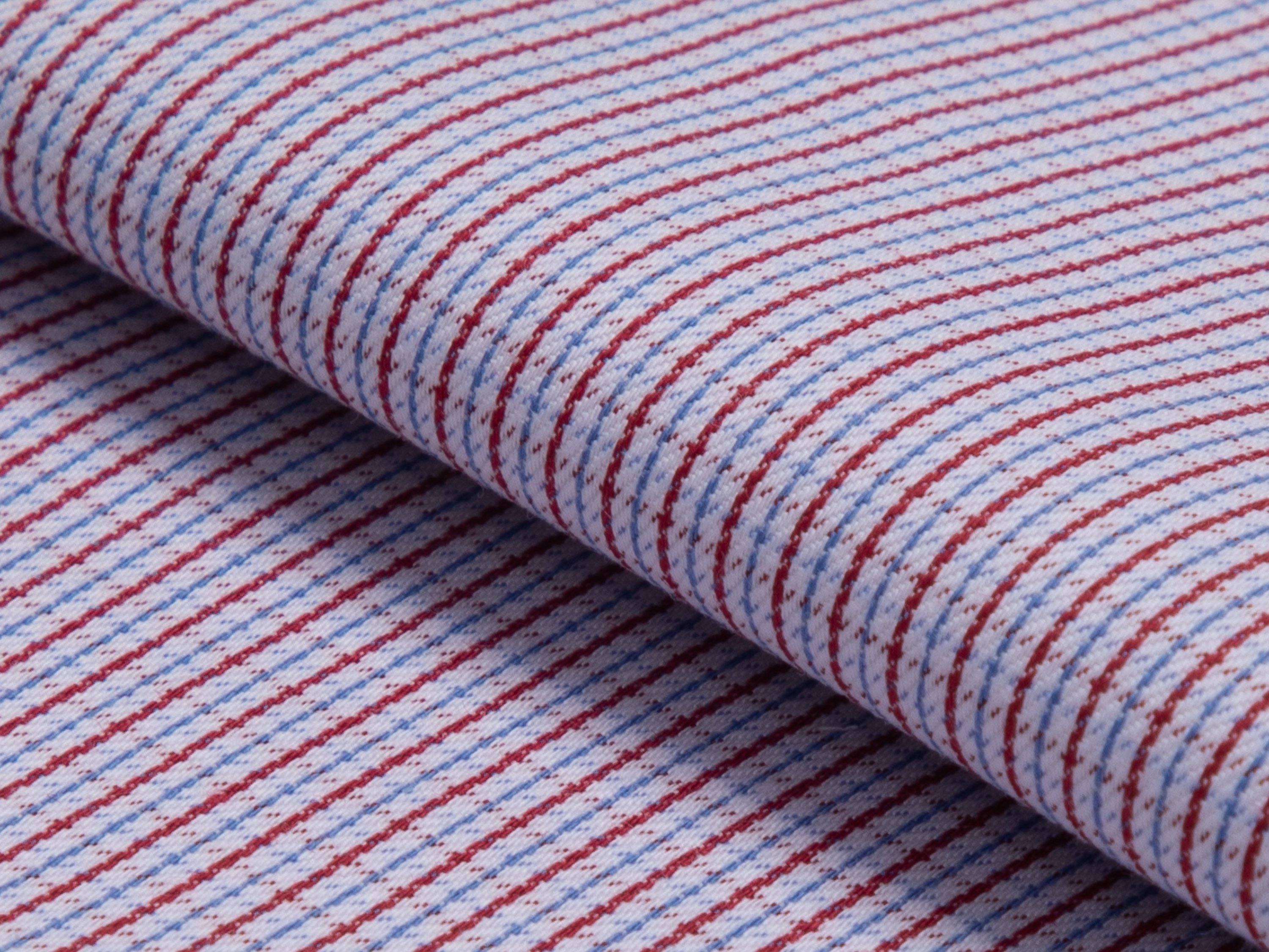 Red Fine Multistripe Cotton Shirt - Additional view 3