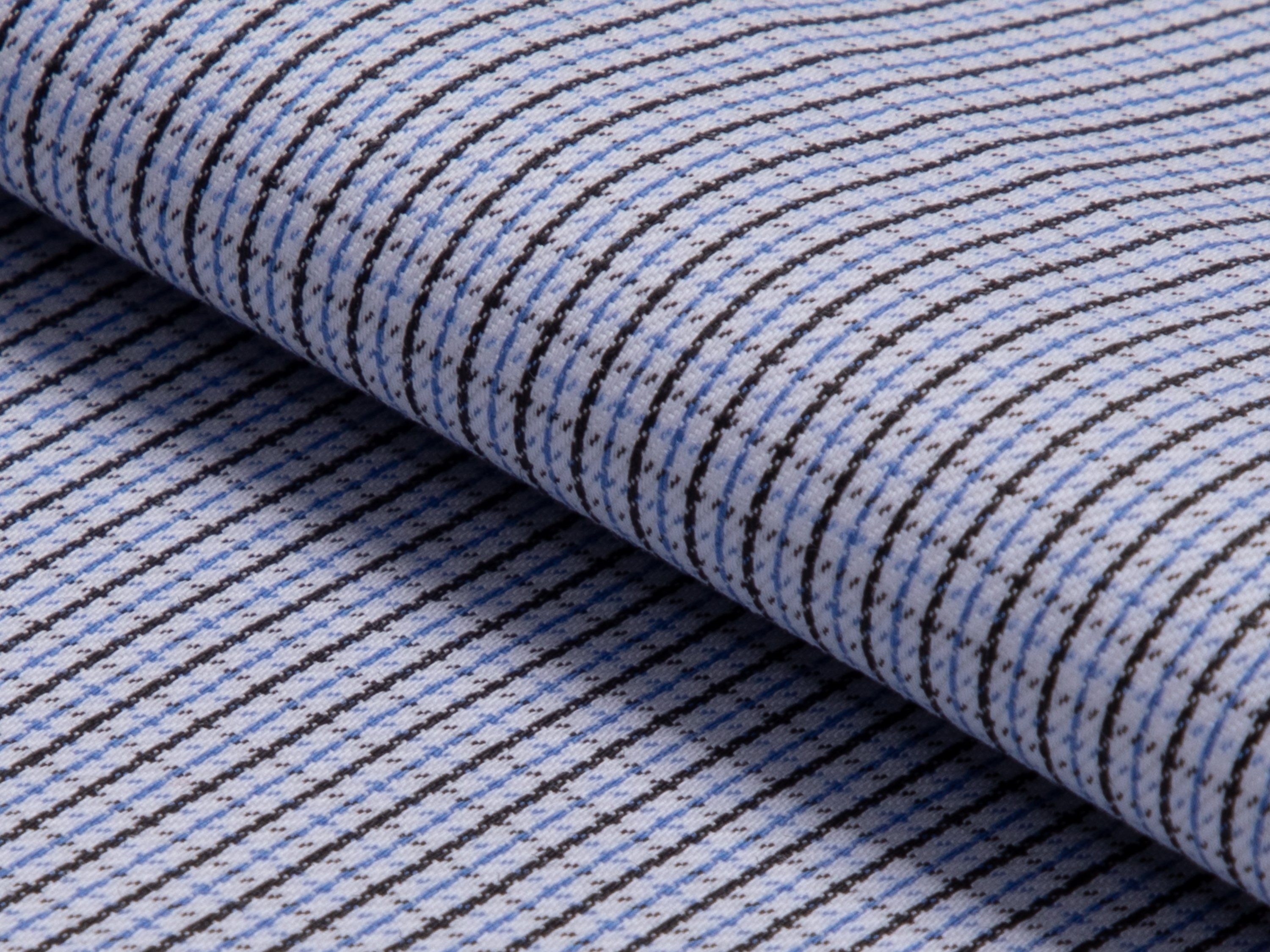 Black Fine Multistripe Cotton Shirt - Additional view 1