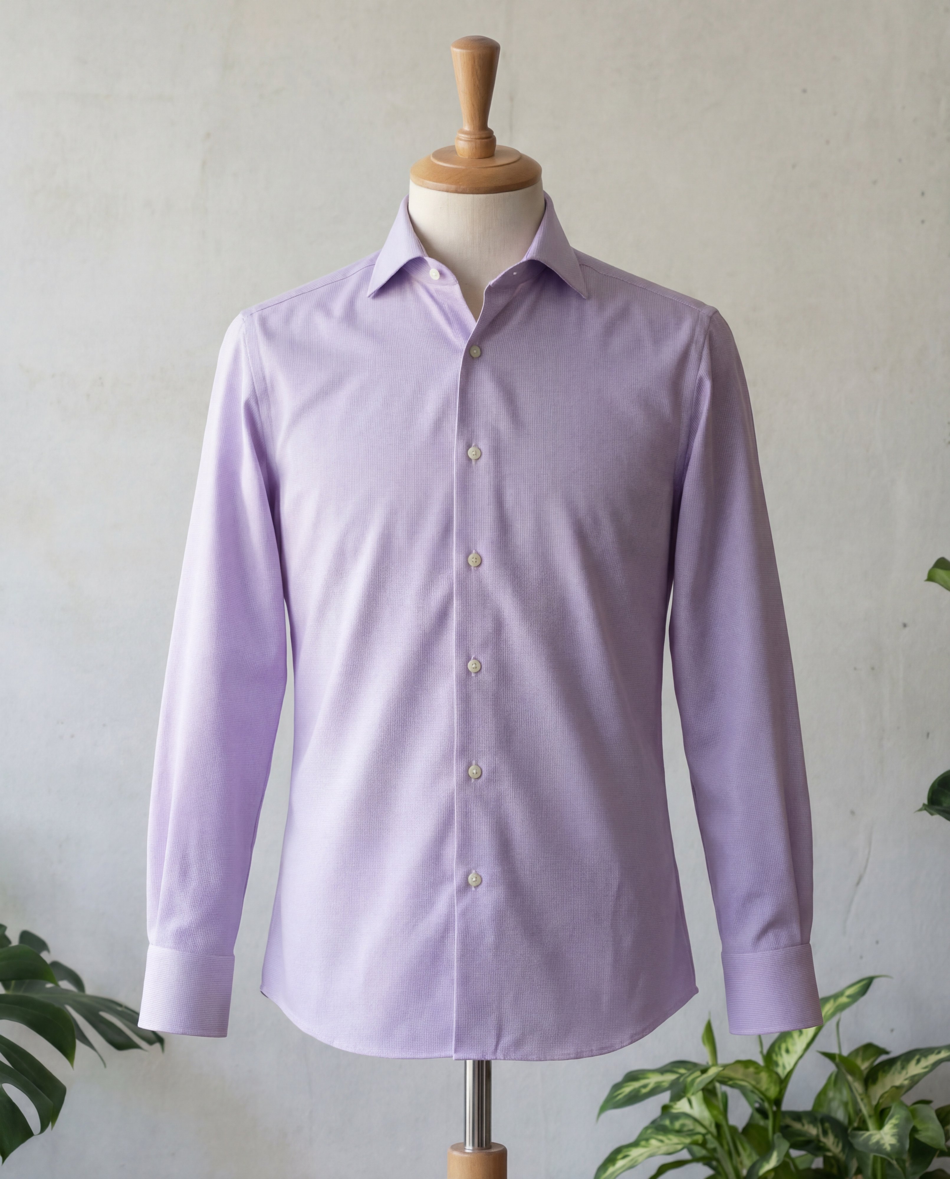 Purple Oxford Cotton Shirt - Additional view 1