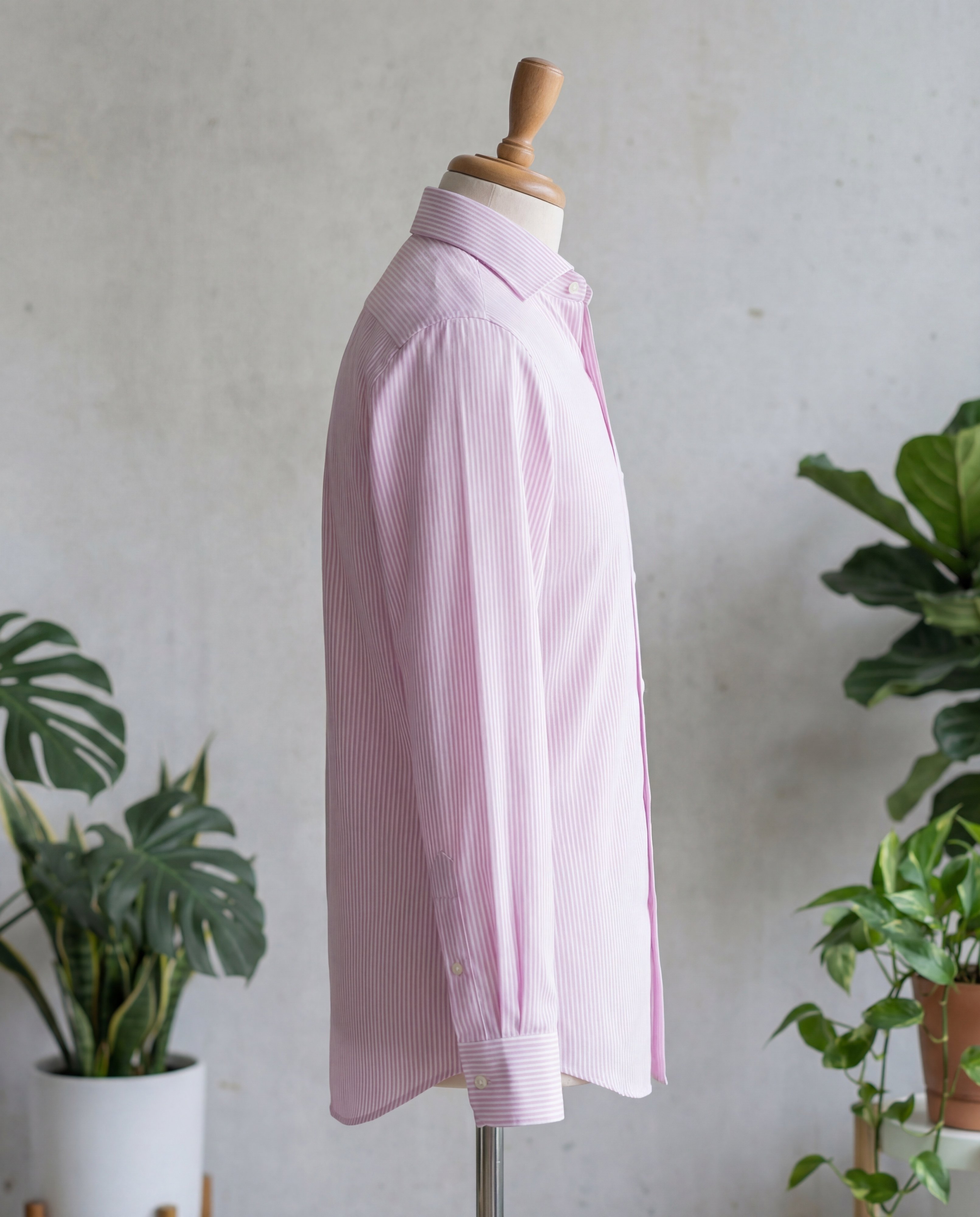 Pink Hairline Stripe Cotton Shirt - Additional view 2