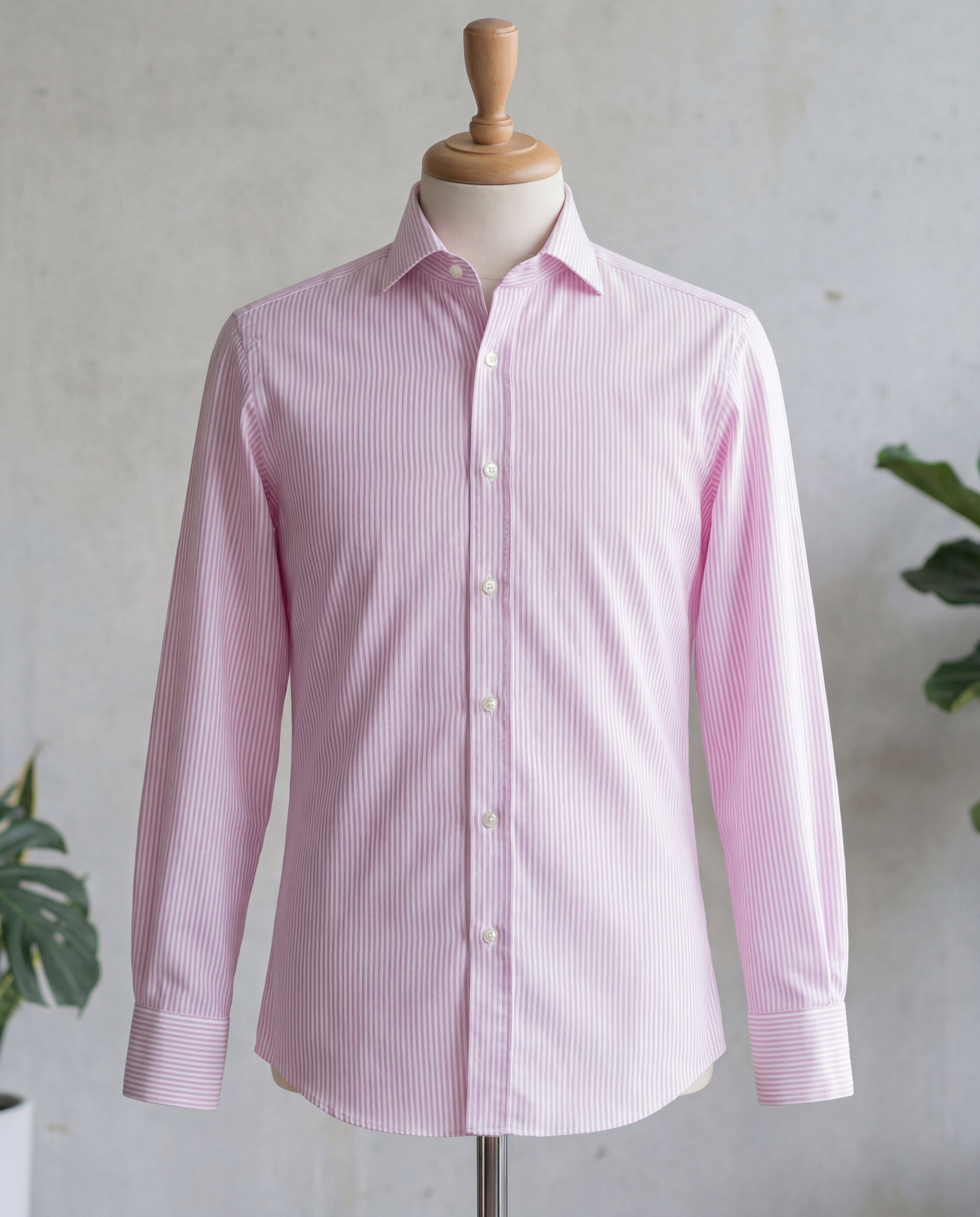 Pink Hairline Stripe Cotton Shirt - Additional view 3