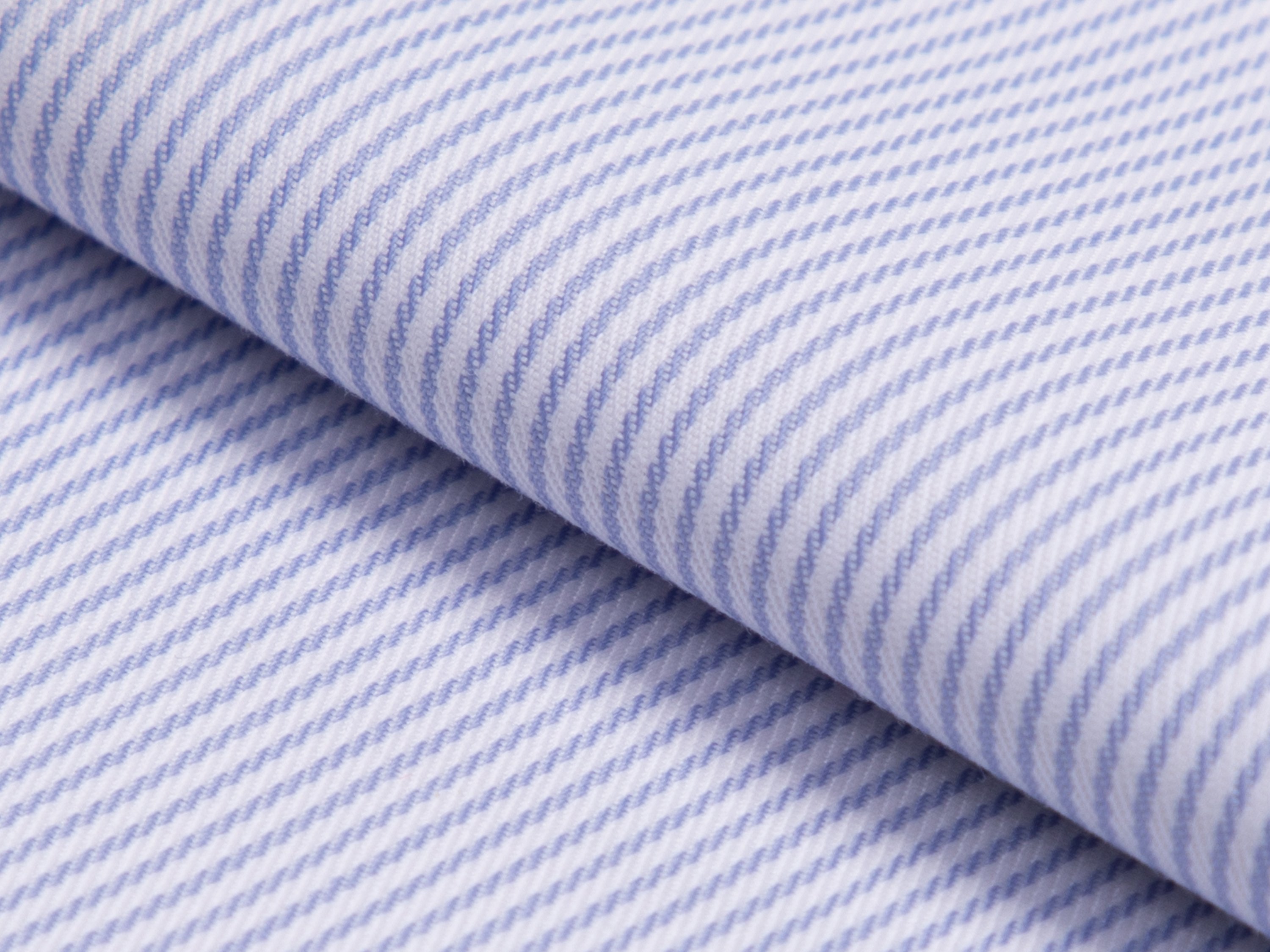 Sky Blue Hairline Stripe Cotton Shirt - Additional view 1