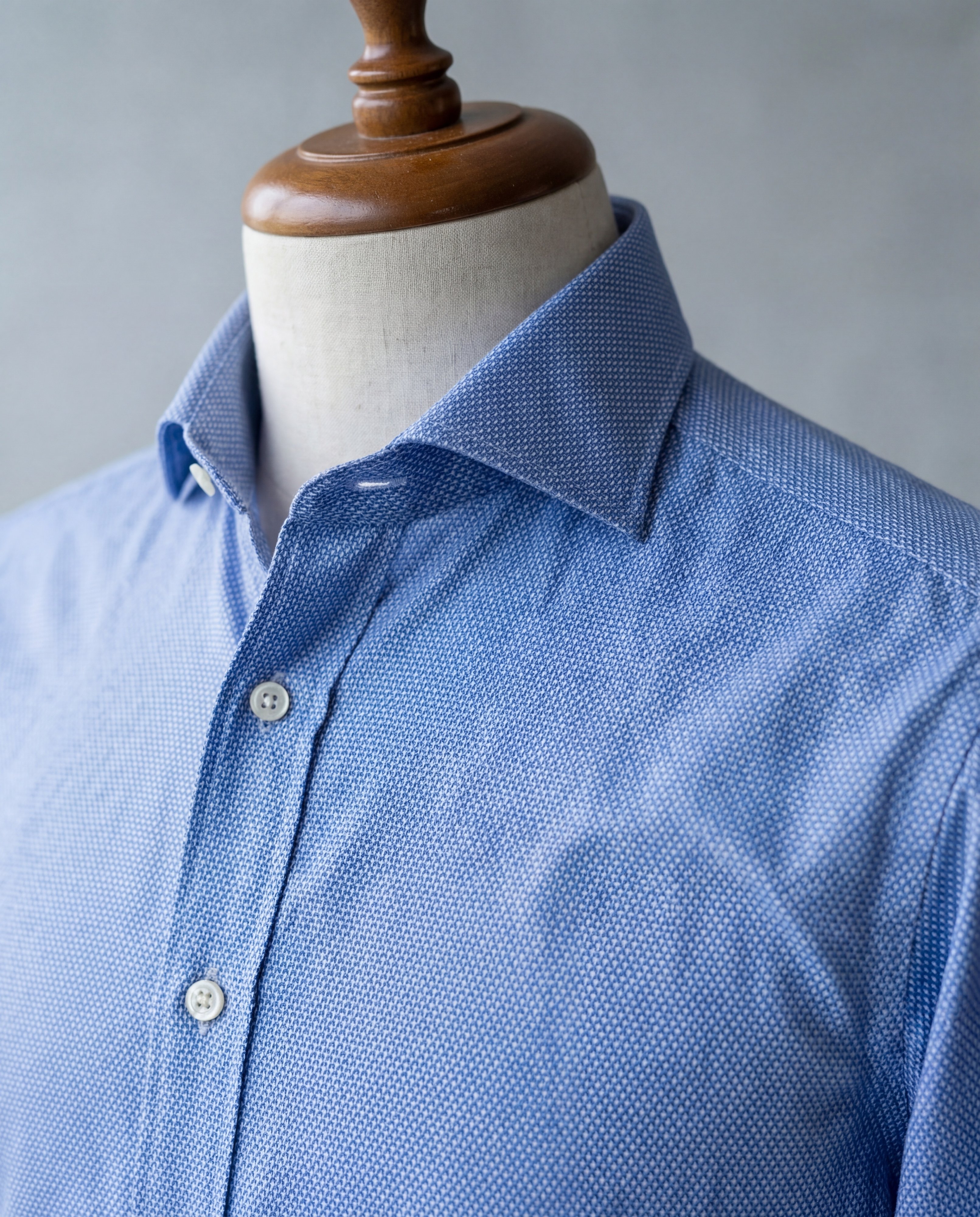 Blue Pinhead Italian Cotton Shirt - Additional view 2